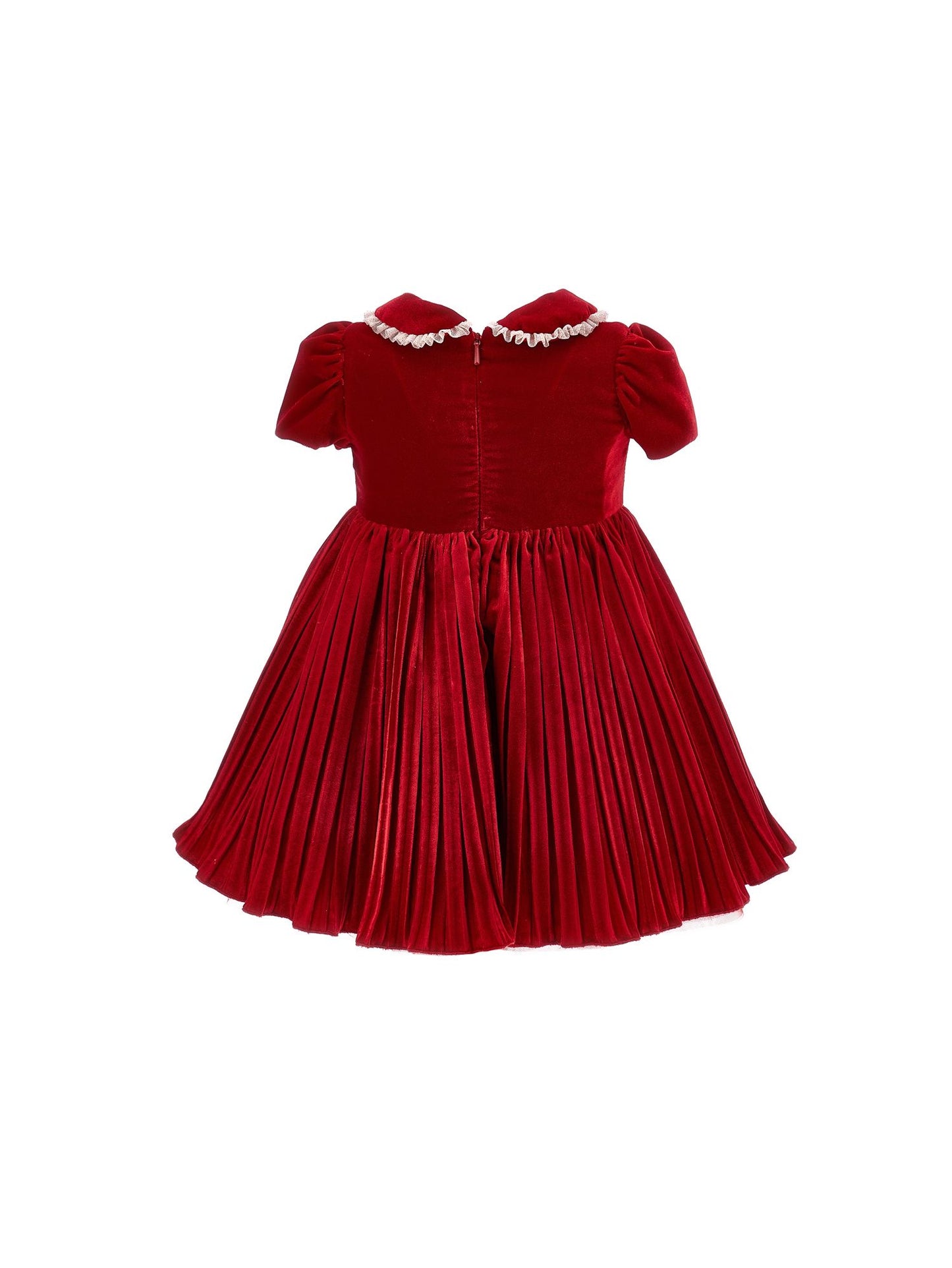Abito velluto con tulle lurex