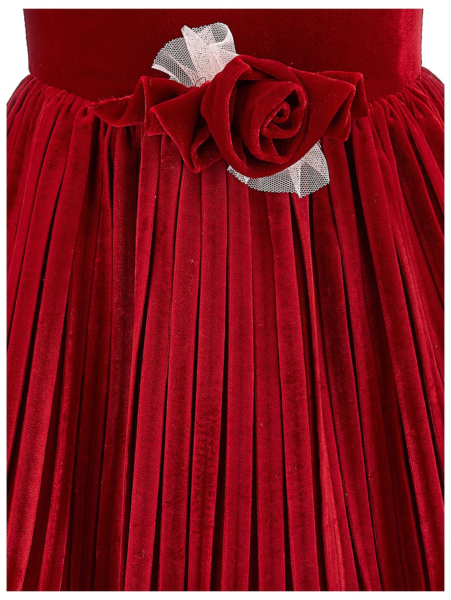 Abito velluto con tulle lurex