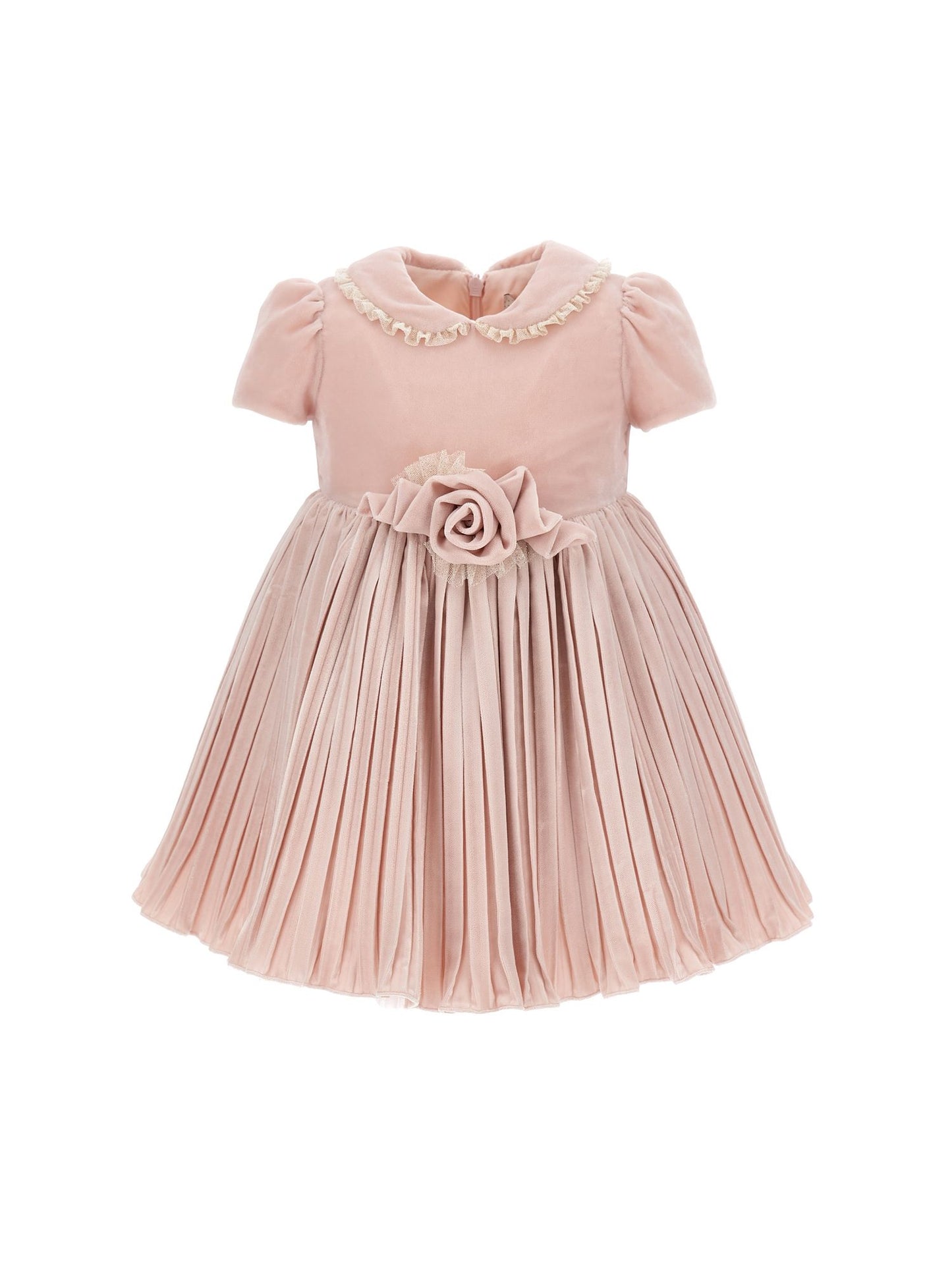 Abito velluto con tulle lurex