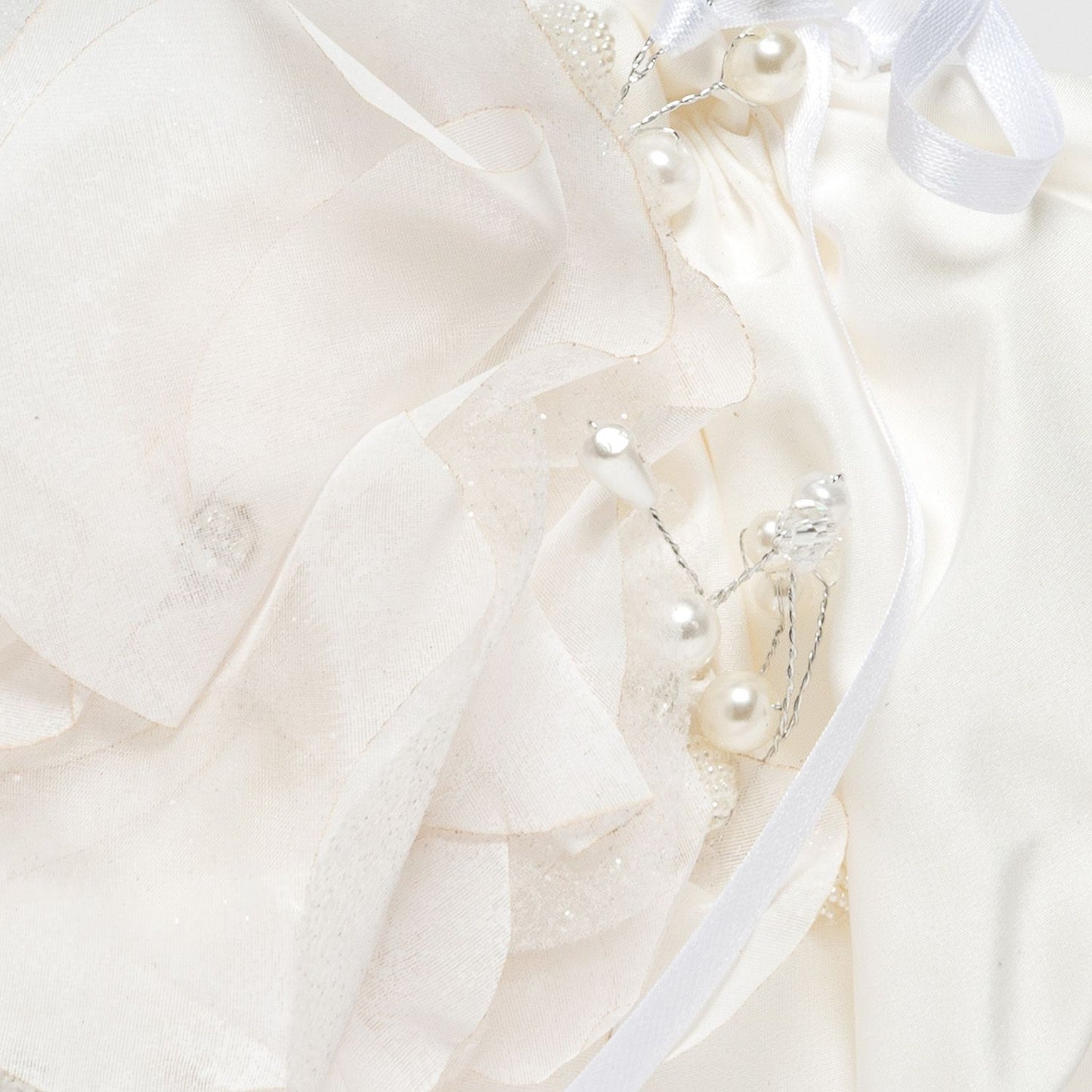 Bag with petals and rhinestones