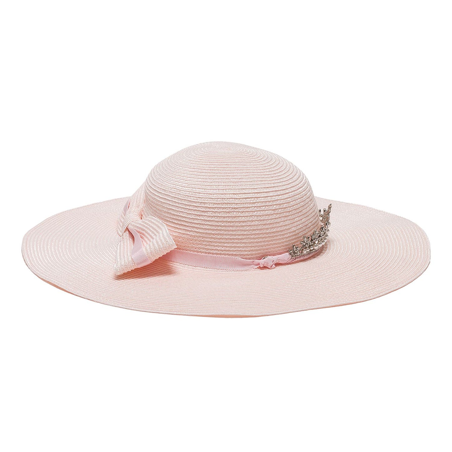 Straw hat with crown