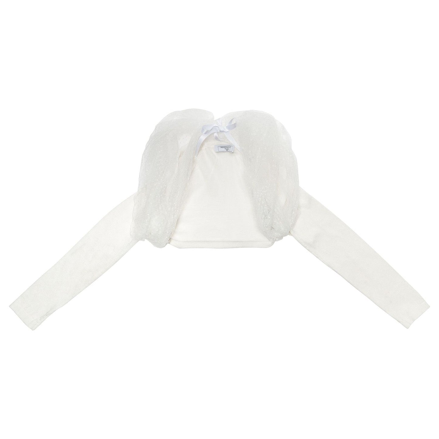 Cotton and tulle shrug