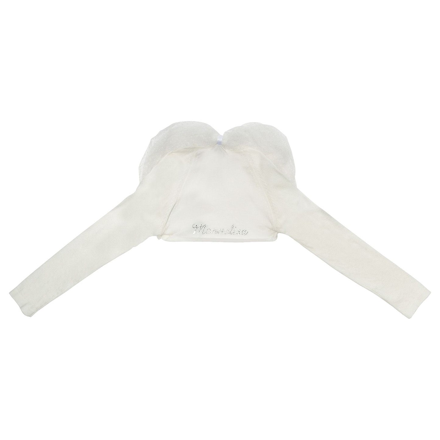 Cotton and tulle shrug