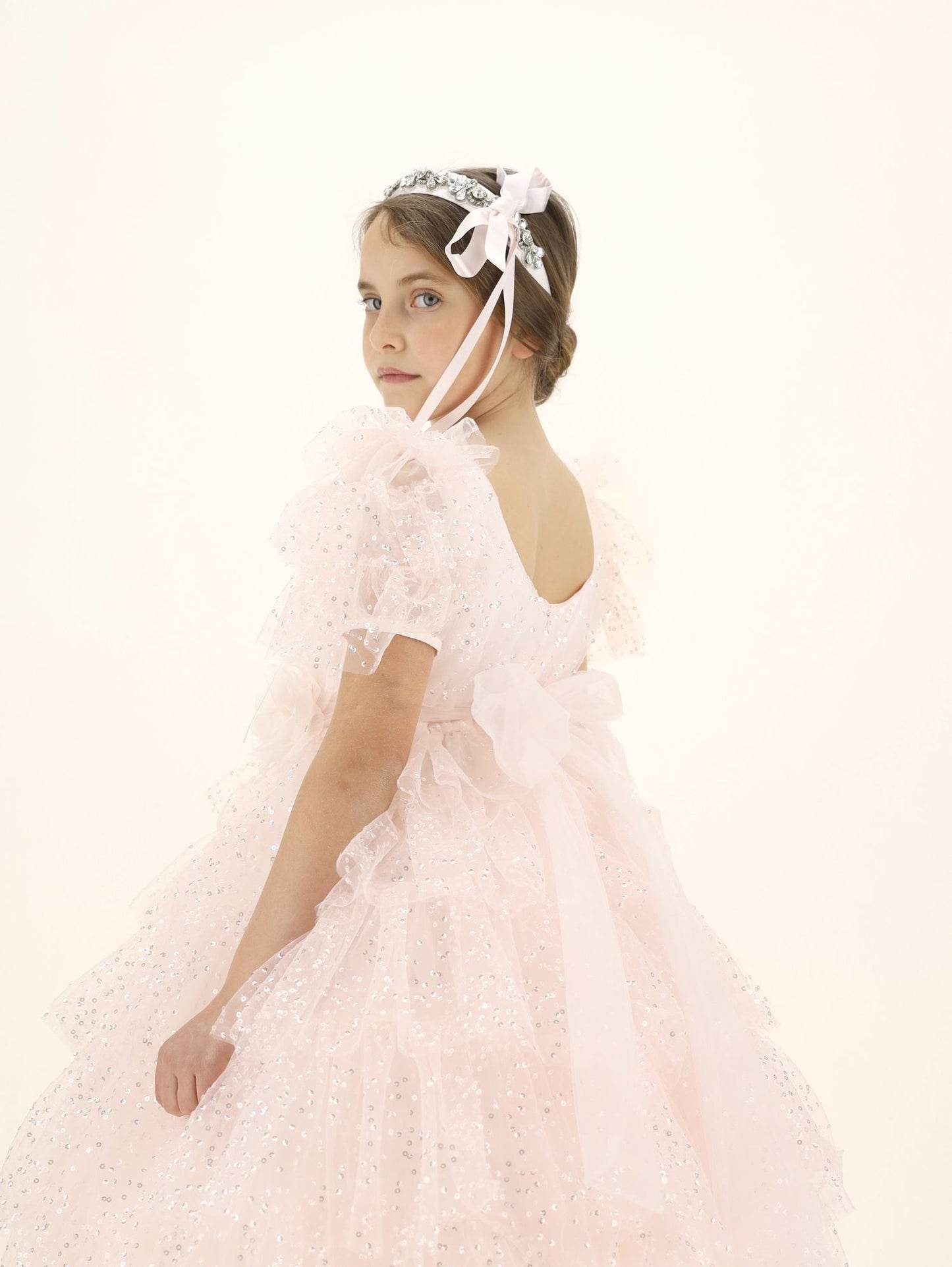 Abito tulle con paillettes