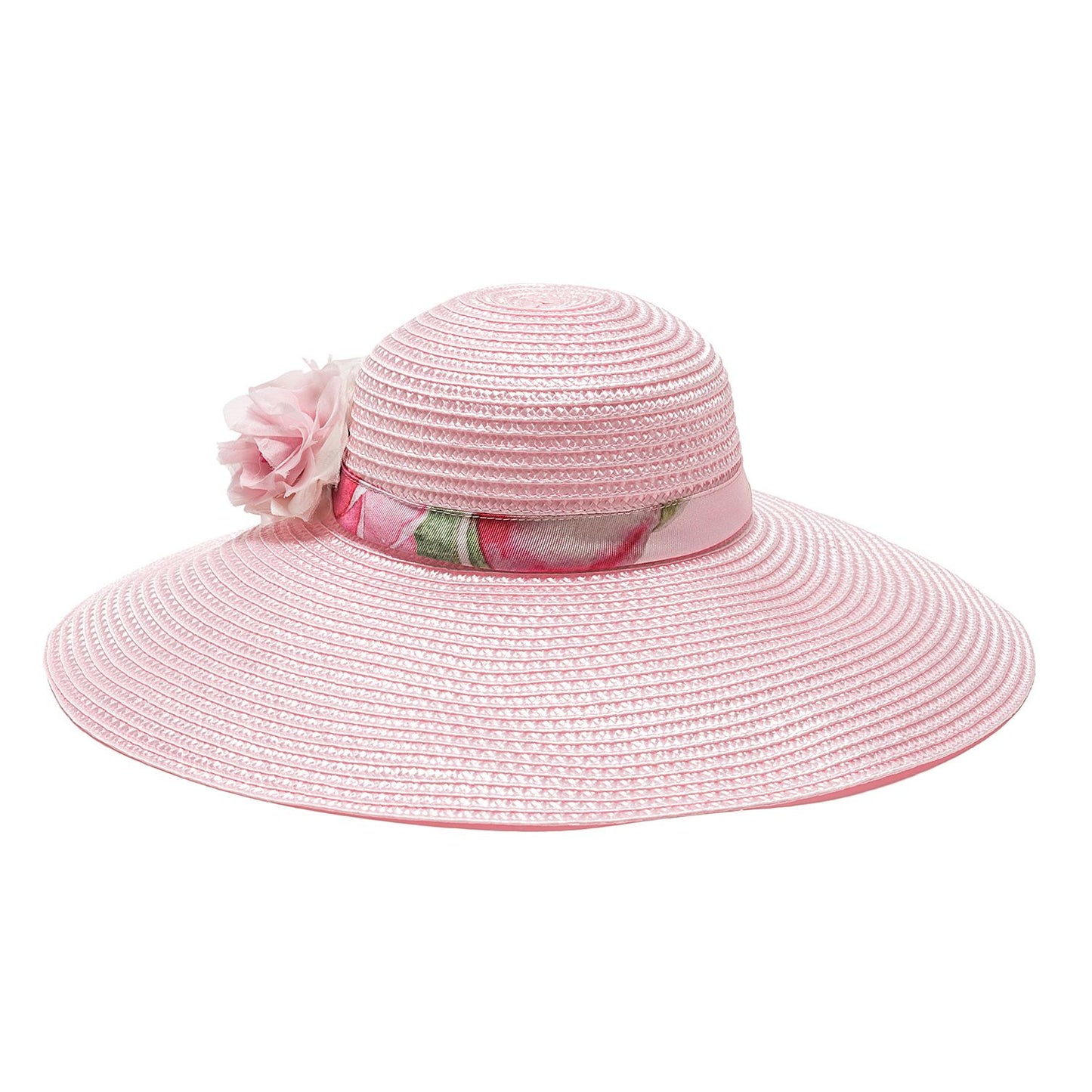 Straw hat with flowers