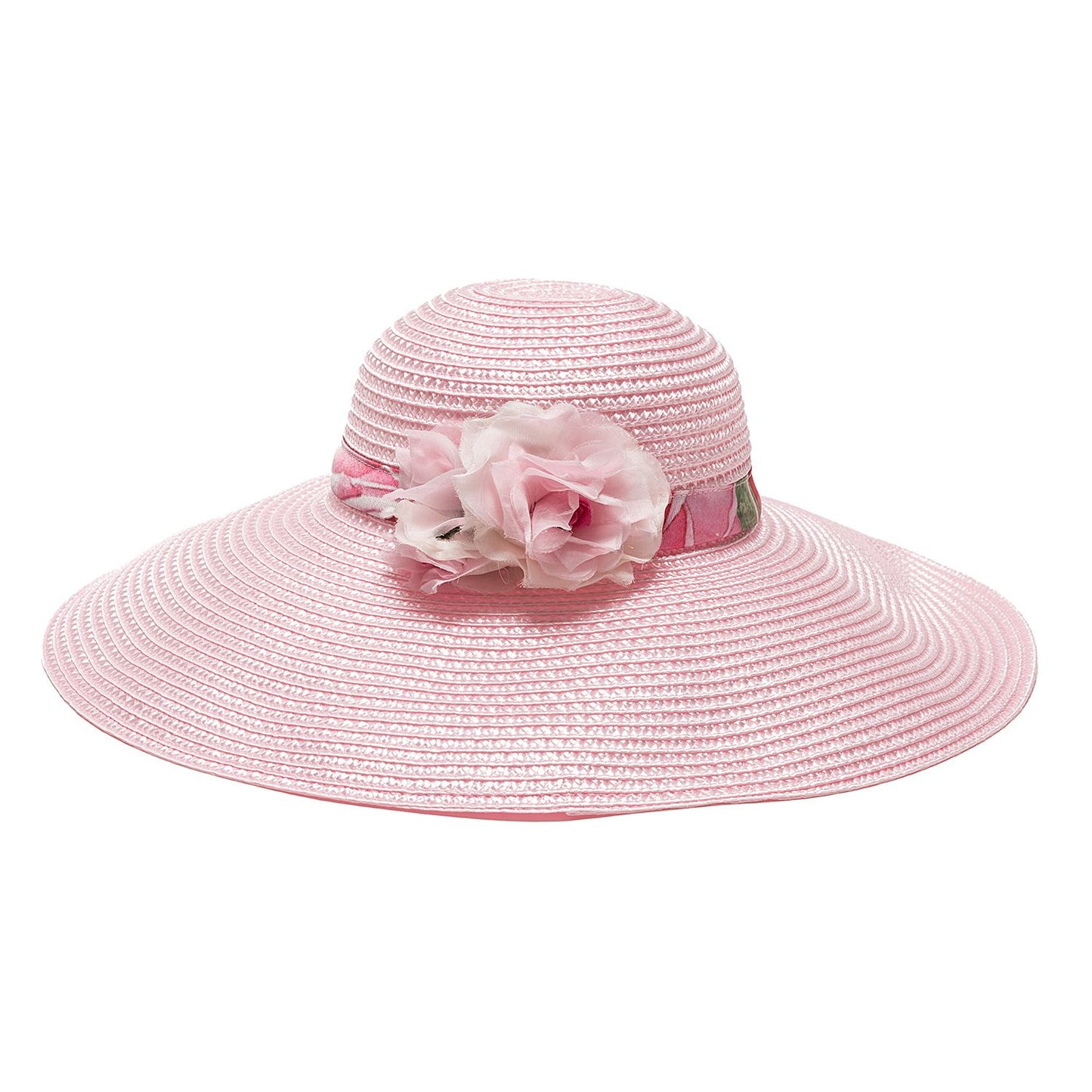 Straw hat with flowers