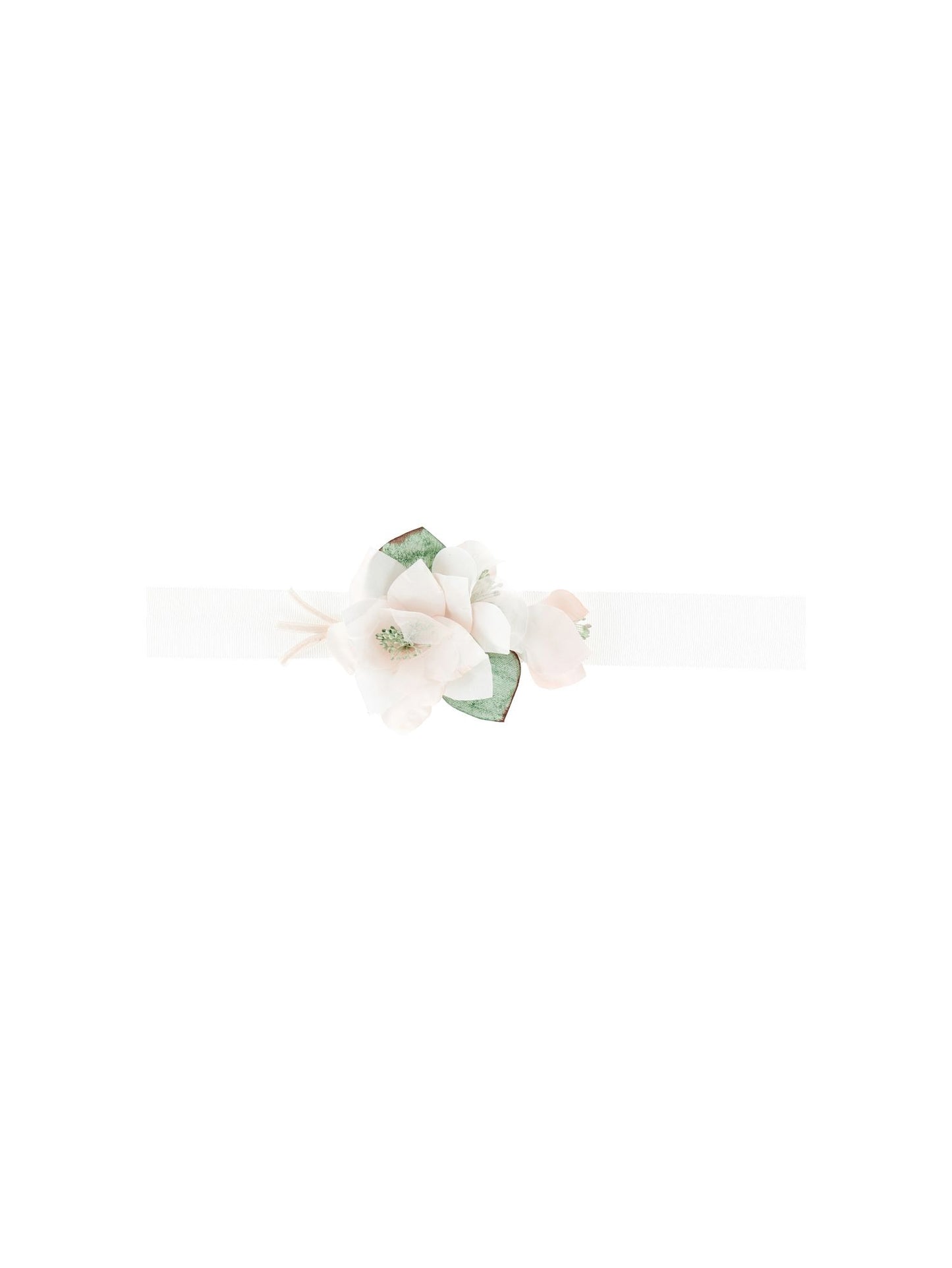 Ribbon belt with magnolias