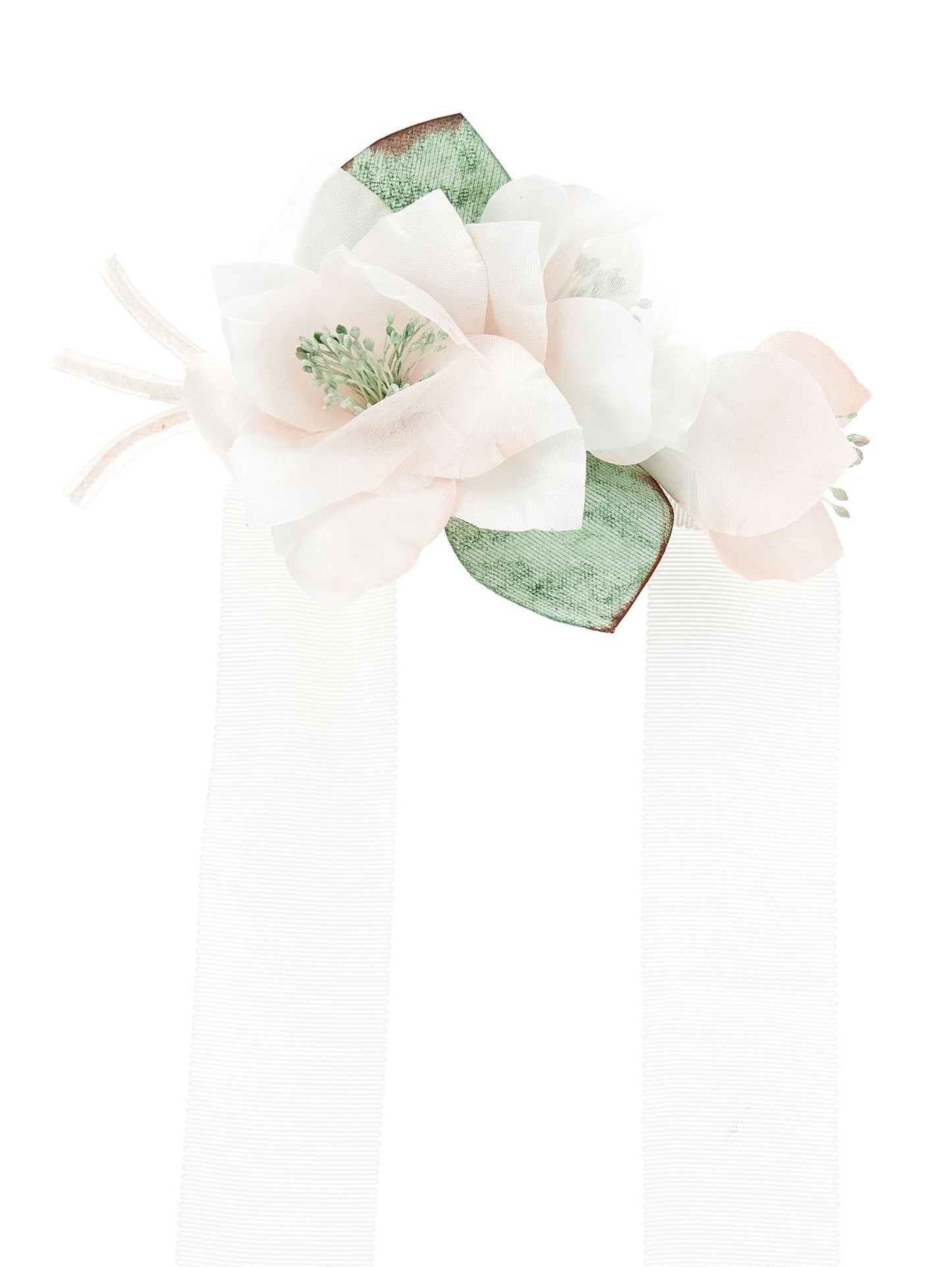 Ribbon belt with magnolias