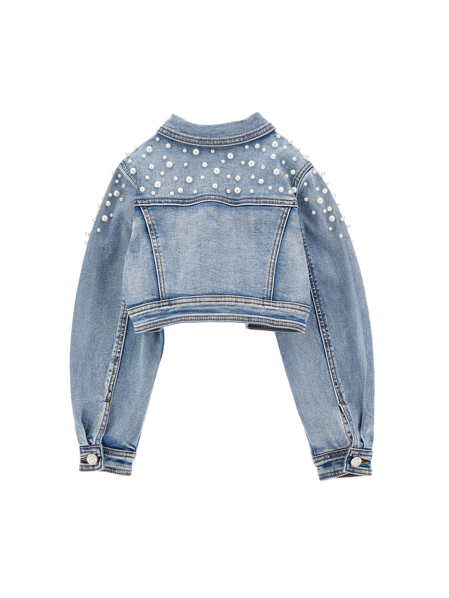 Chaqueta vaquera con perlas