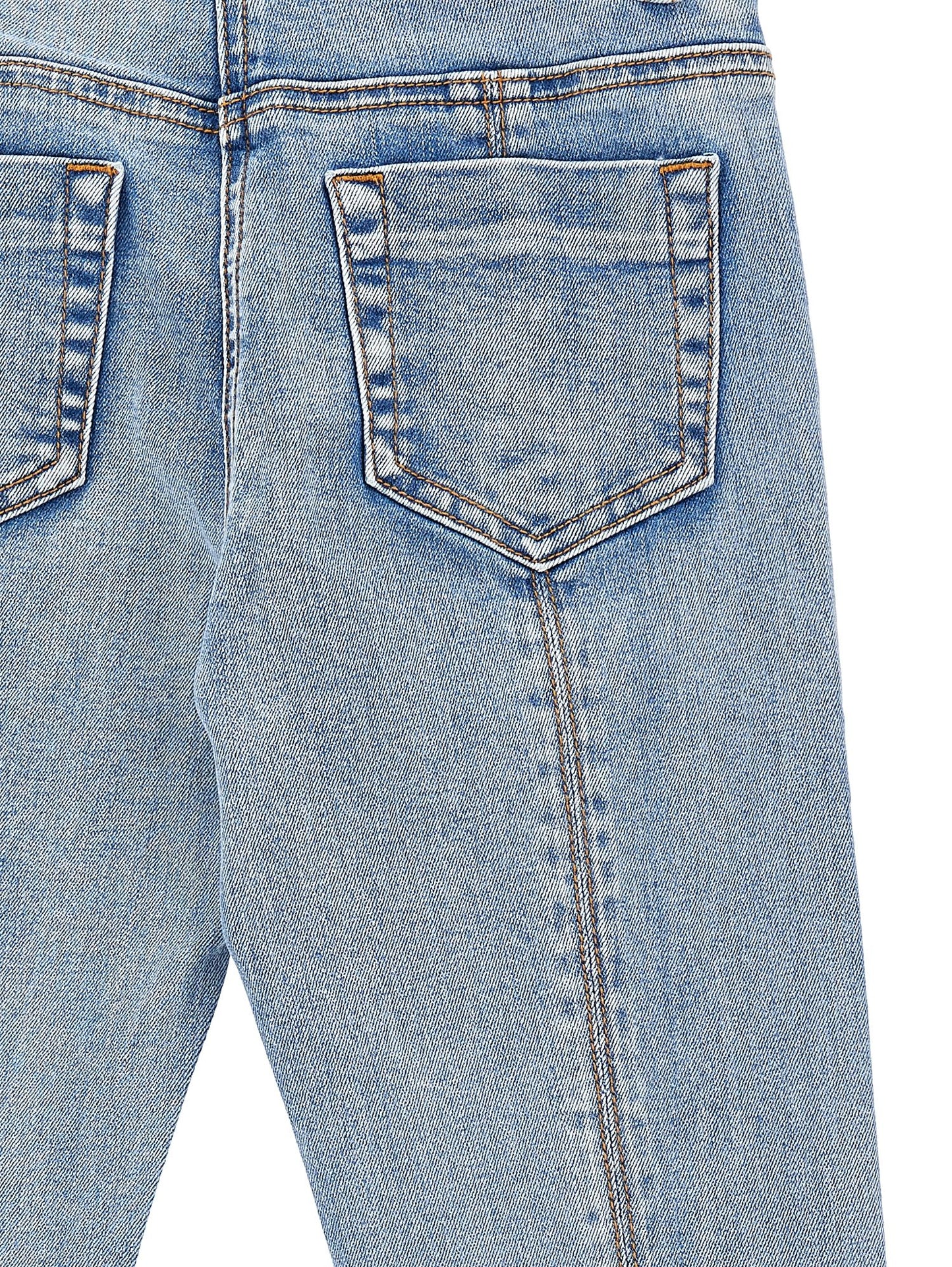 Jeans with degradé pearls