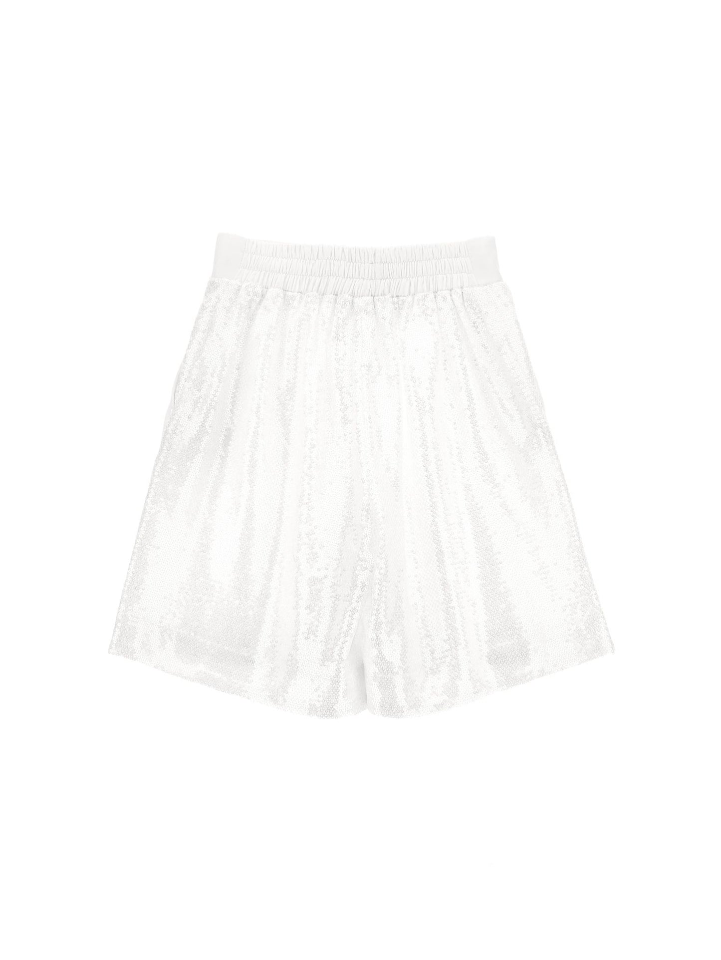Elegant sequined Bermuda shorts