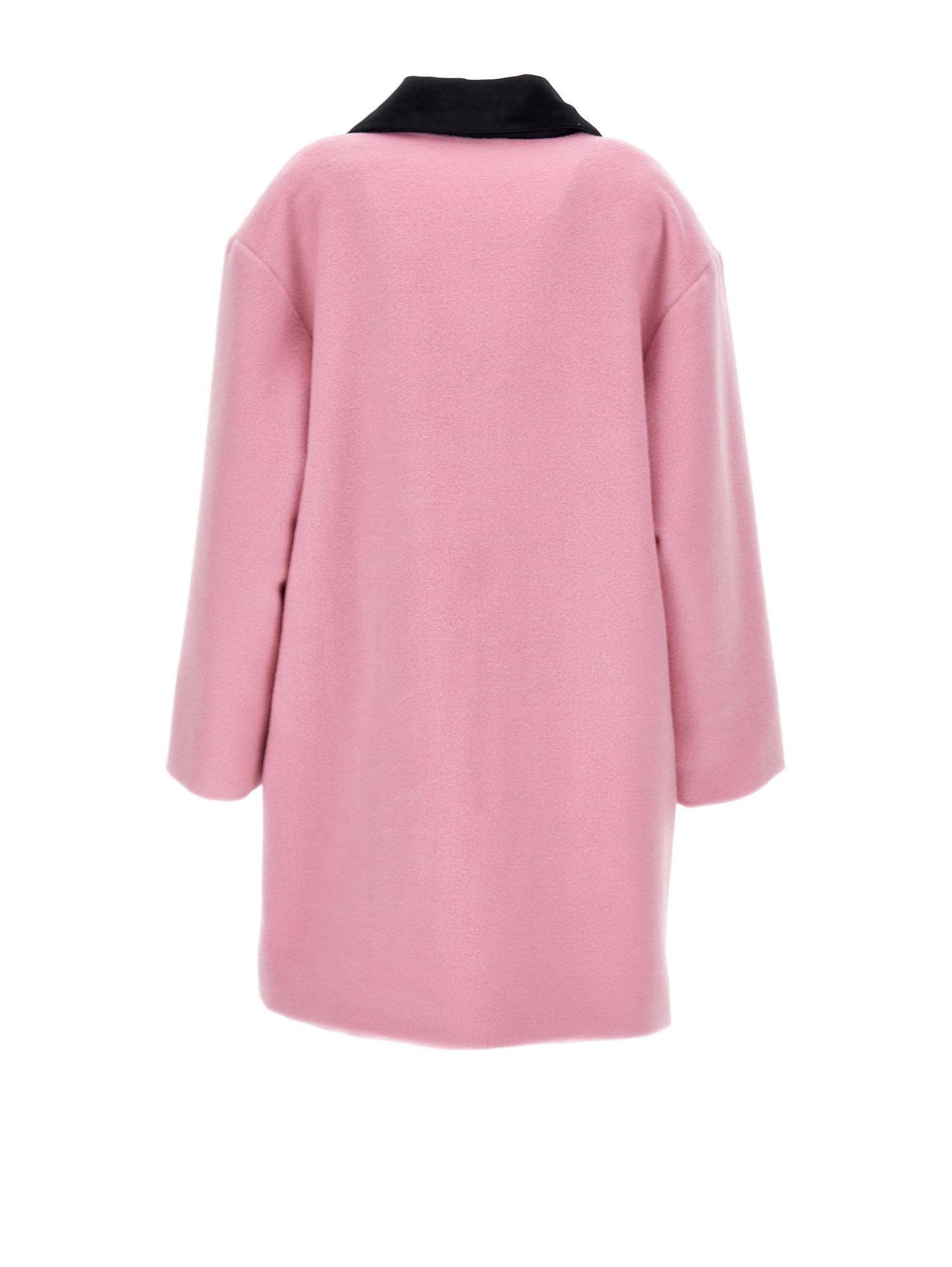 Coat with velour collar