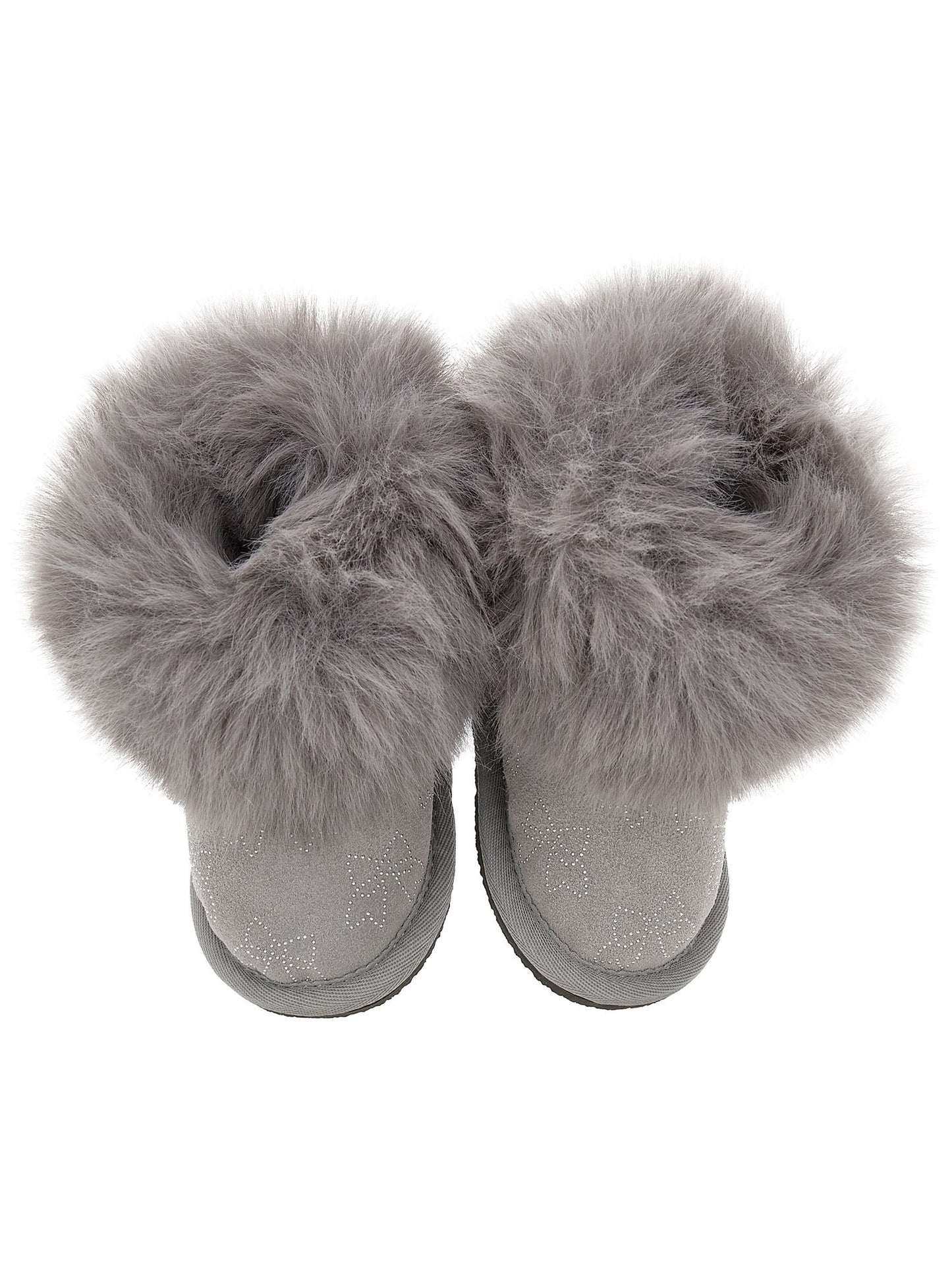 Crust leather boots with rhinestone bows