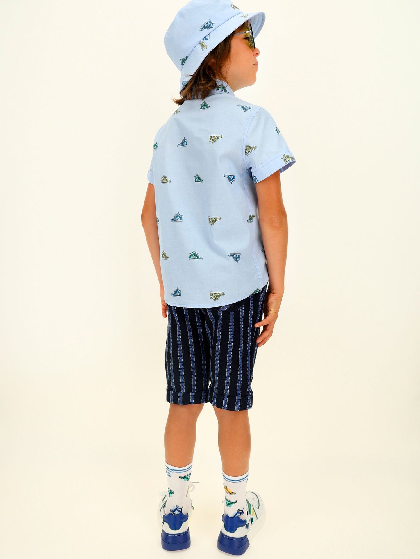 Lace-up nappa sneakers