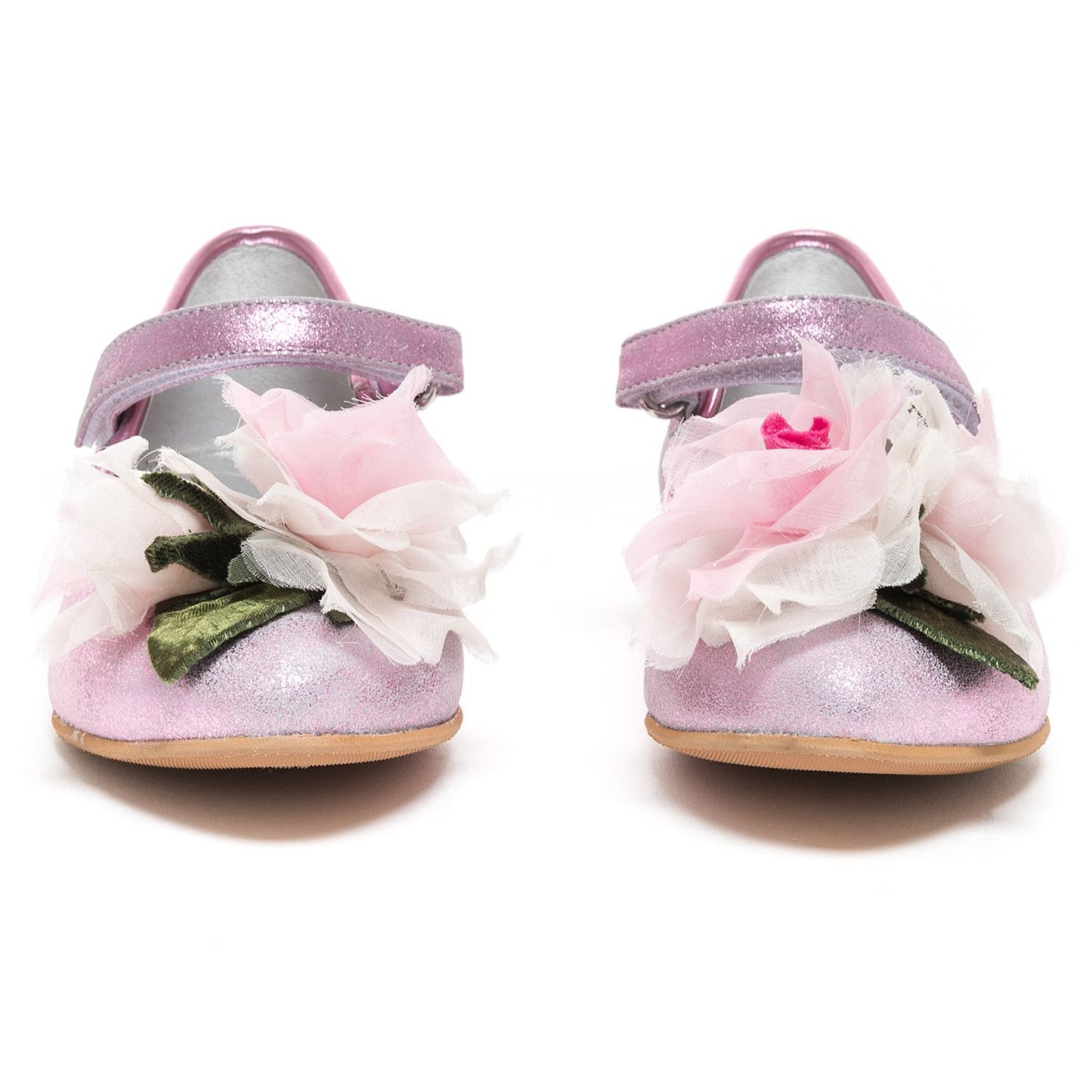 Laminated flower ballerinas
