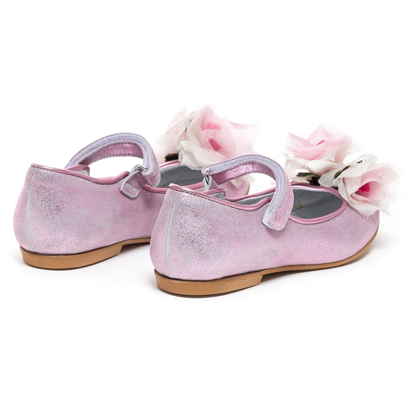 Laminated flower ballerinas