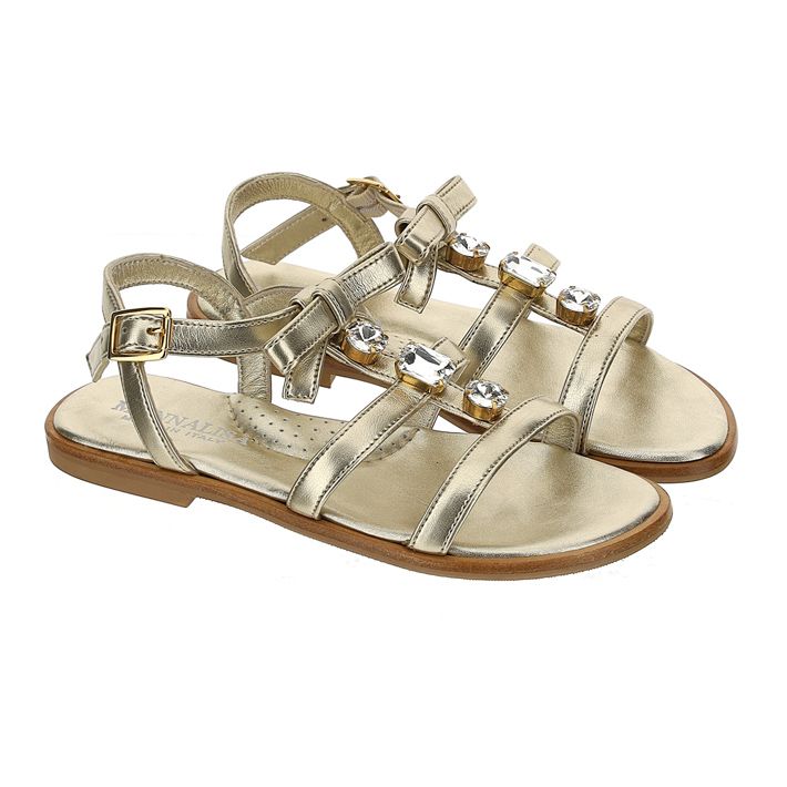 Jewel sandals with maxi bezels