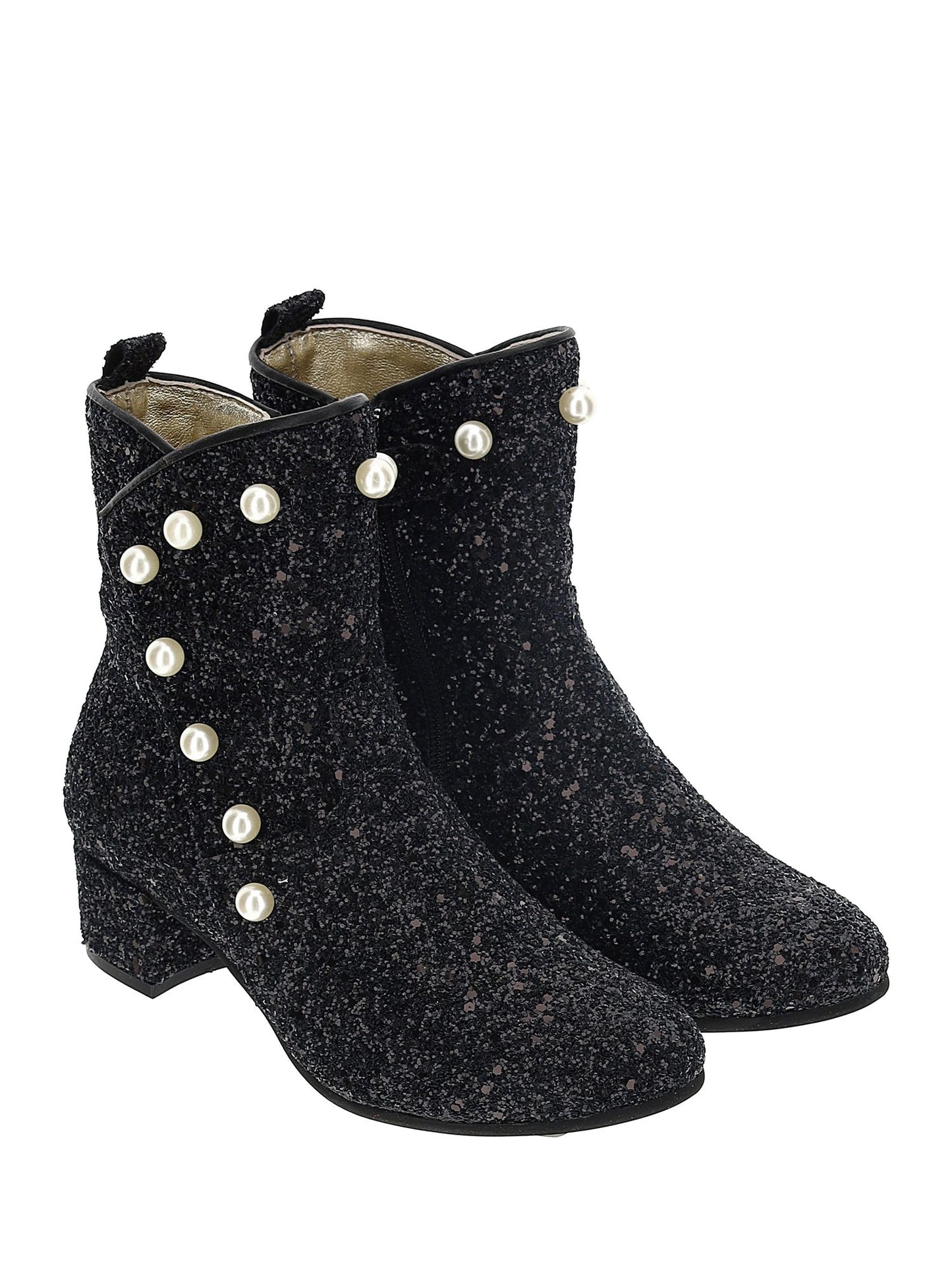 Glitter pearl ankle boot