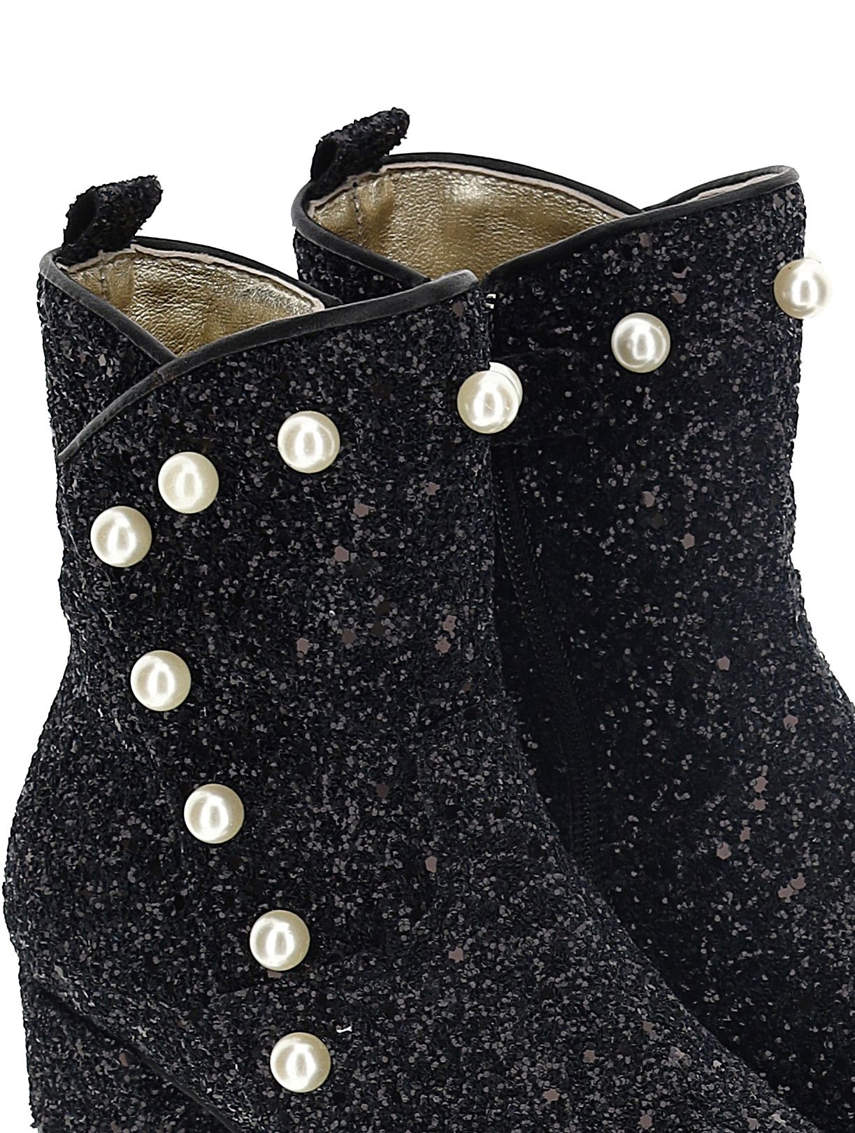 Glitter pearl ankle boot