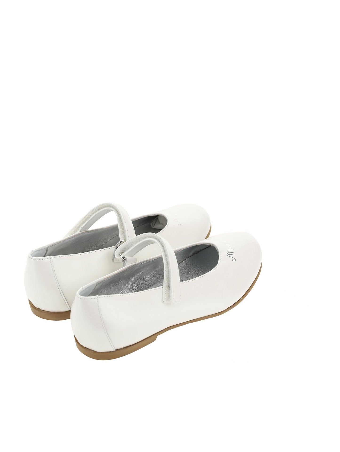 Logo leather ballerinas