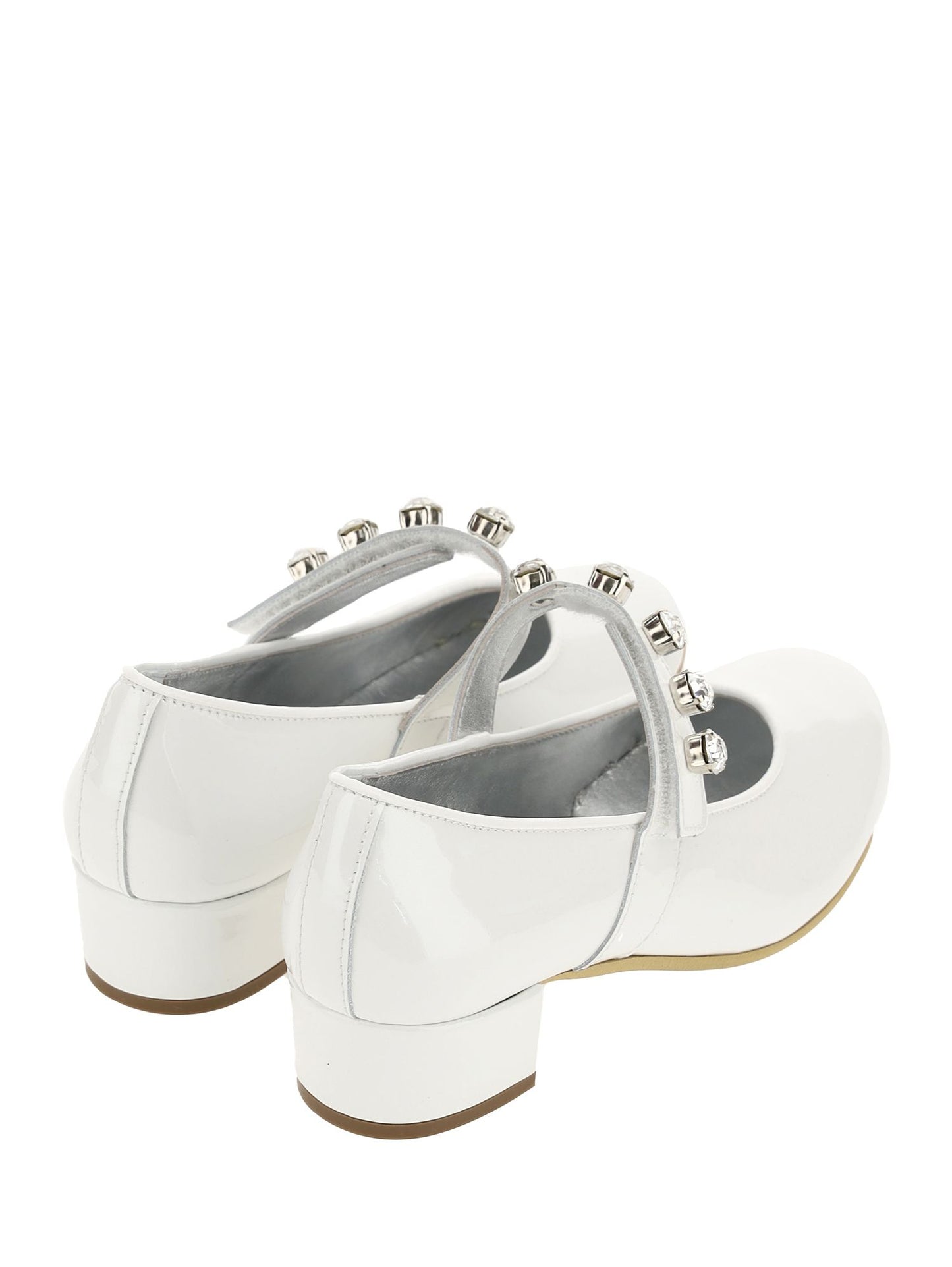 Pearly patent leather ballerinas