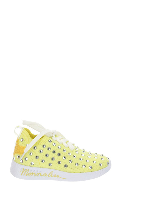 Chunky sports shoes with rhinestones