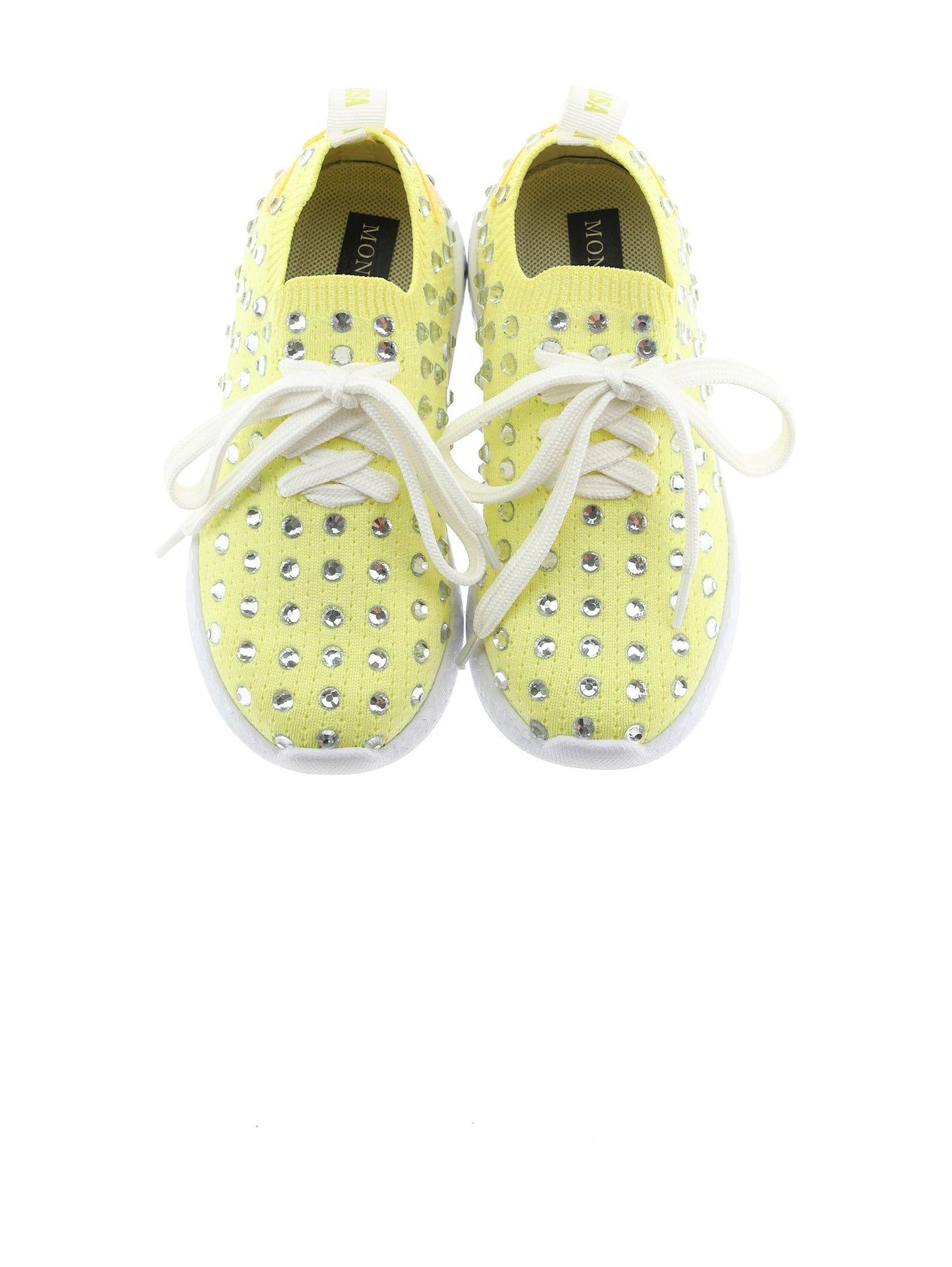 Chunky sports shoes with rhinestones