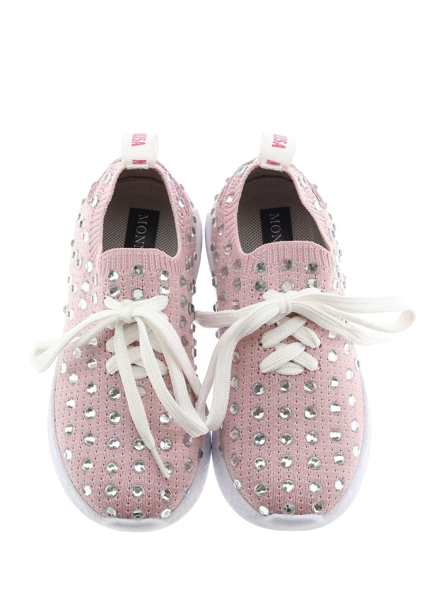 Chunky sports shoes with rhinestones