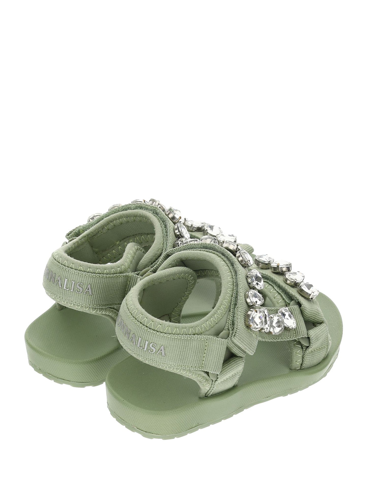 Technical sandals with rhinestones
