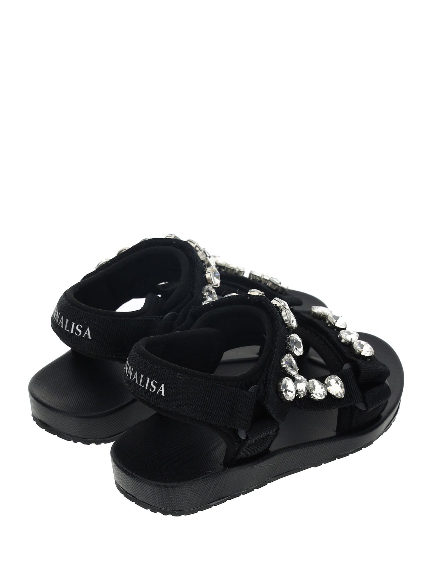 Technical sandals with rhinestones