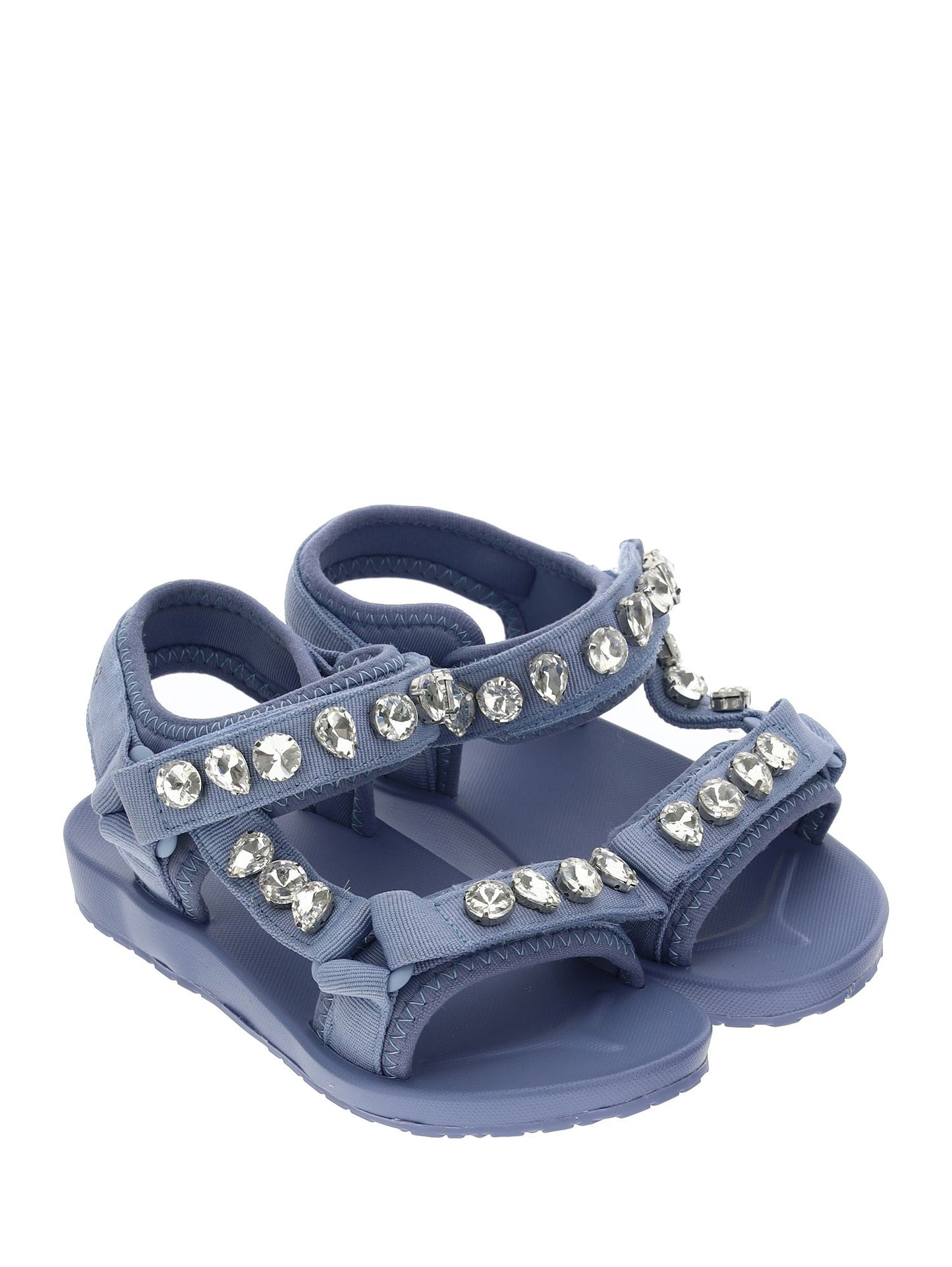 Technical sandals with rhinestones