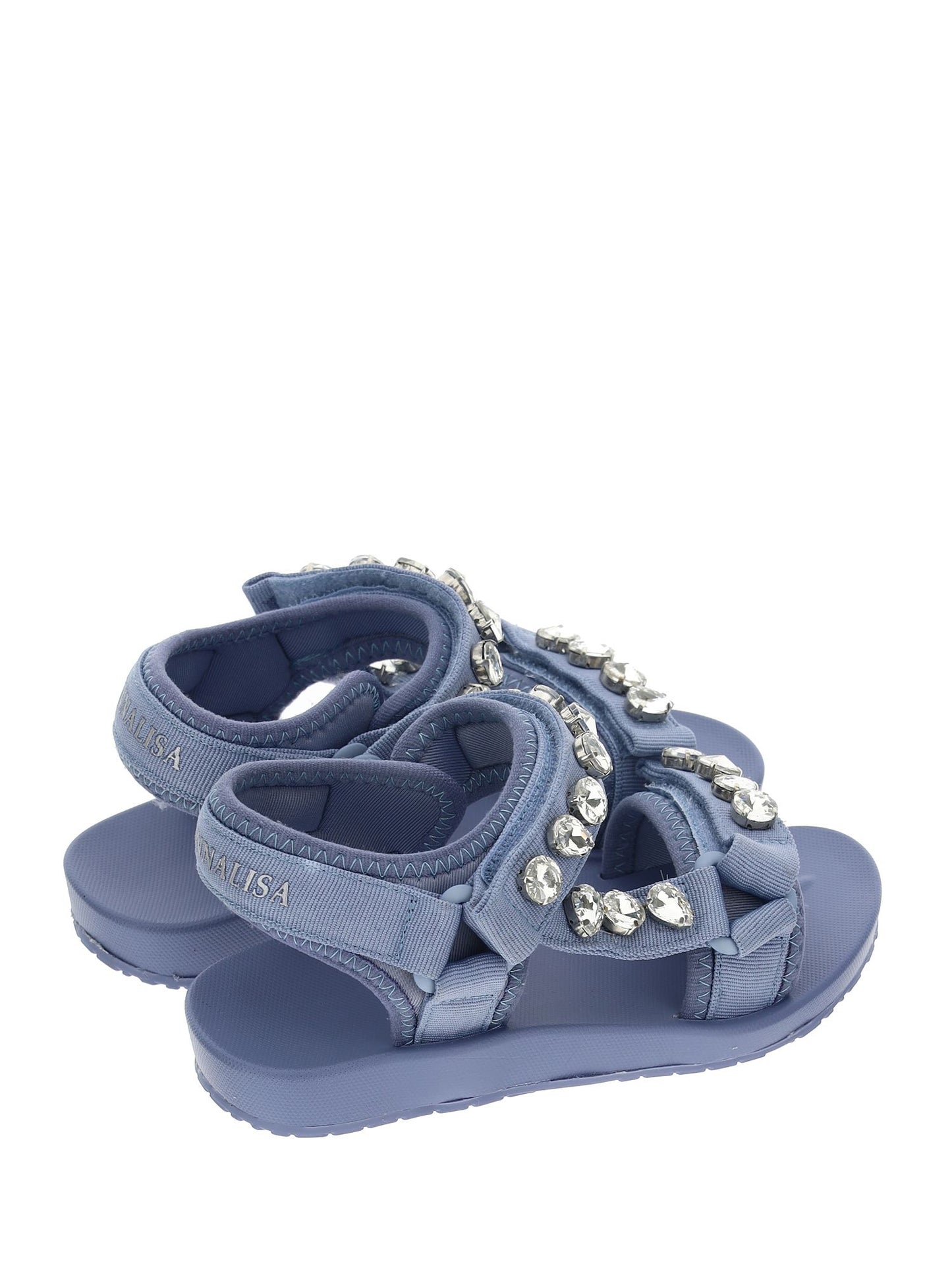 Technical sandals with rhinestones