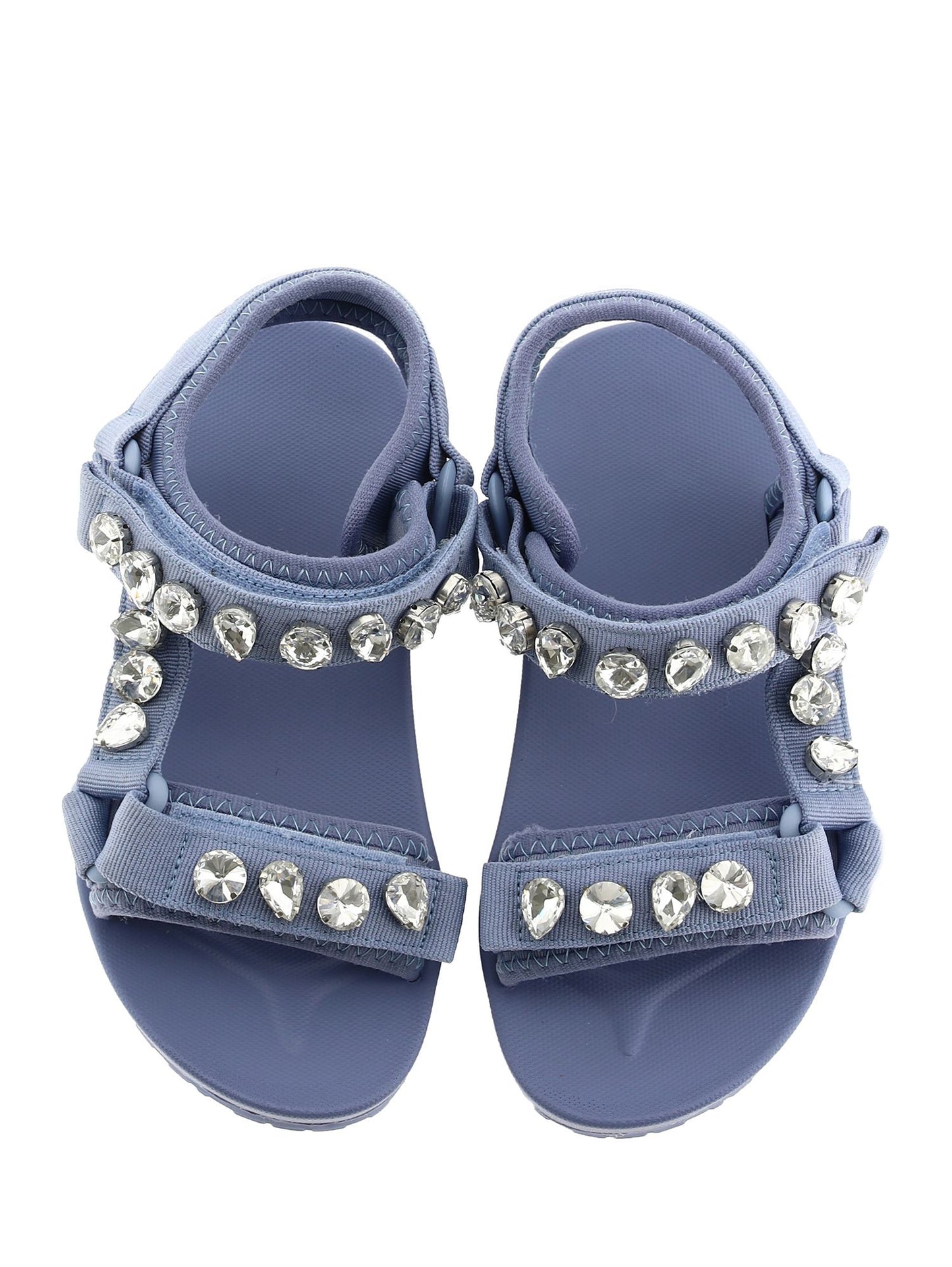Technical sandals with rhinestones