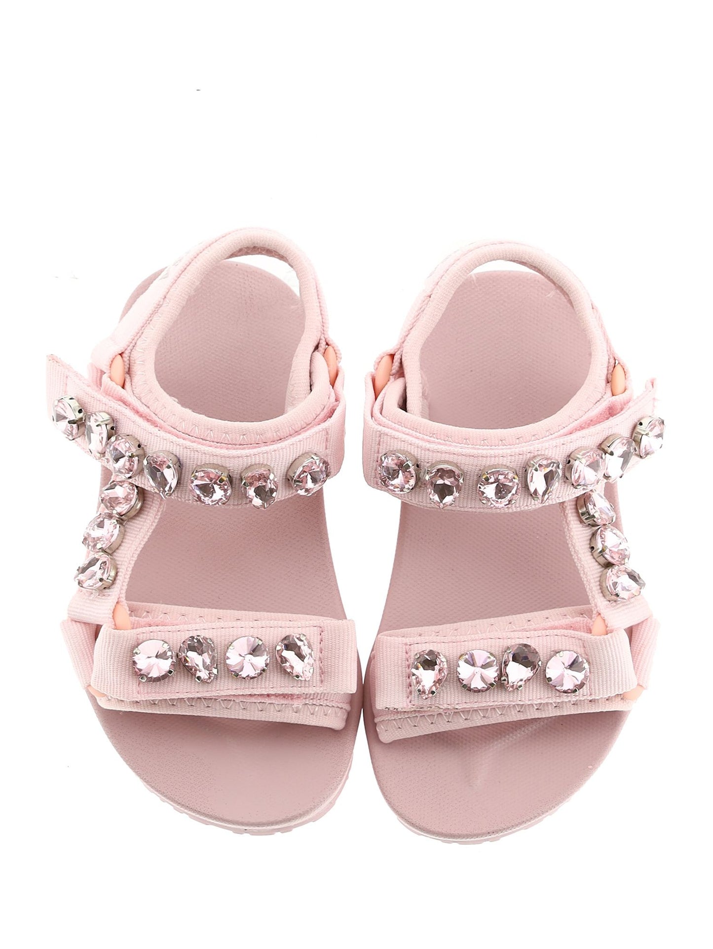 Technical sandals with rhinestones