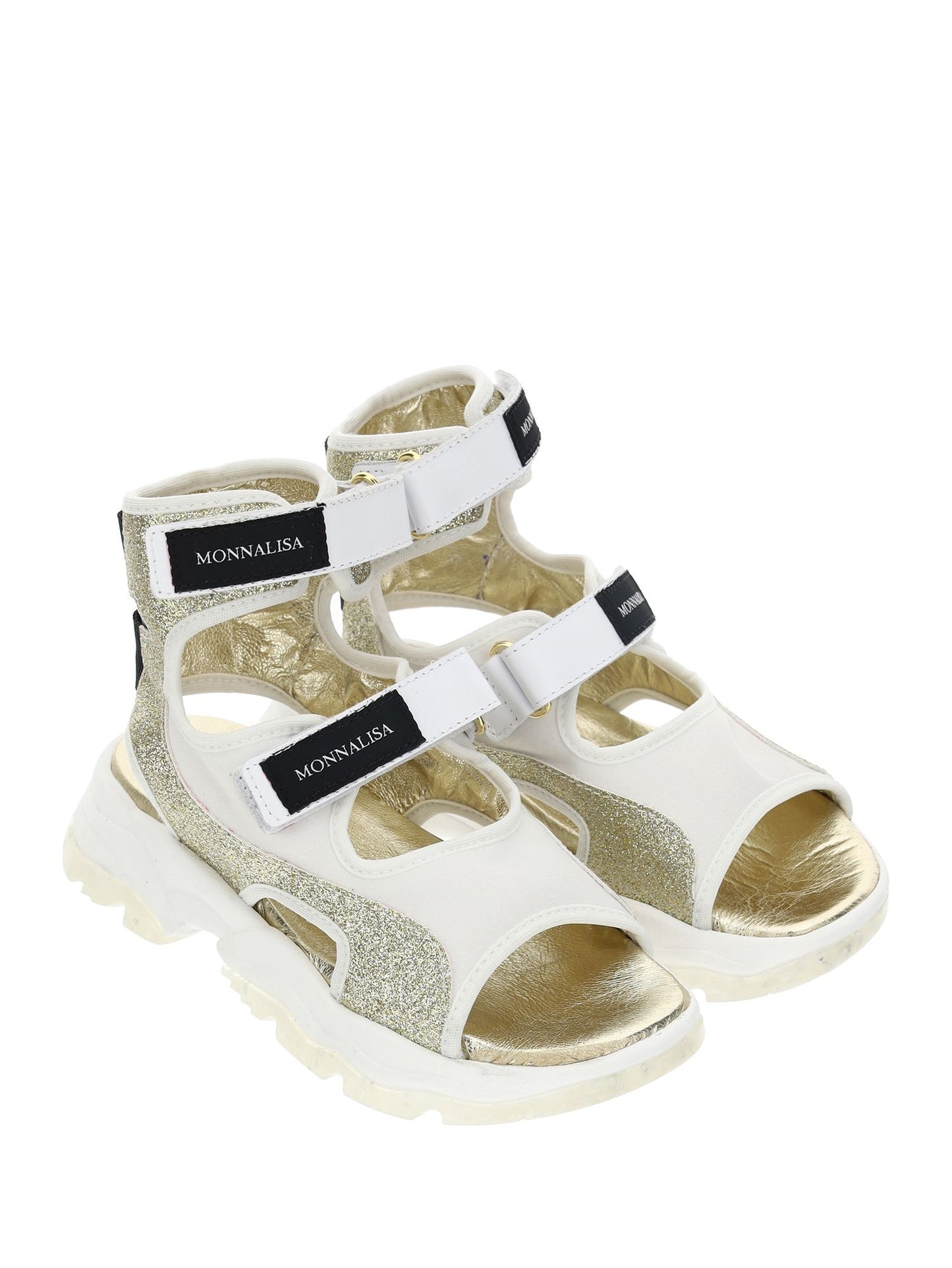 Fashion track glitter nappa sandals