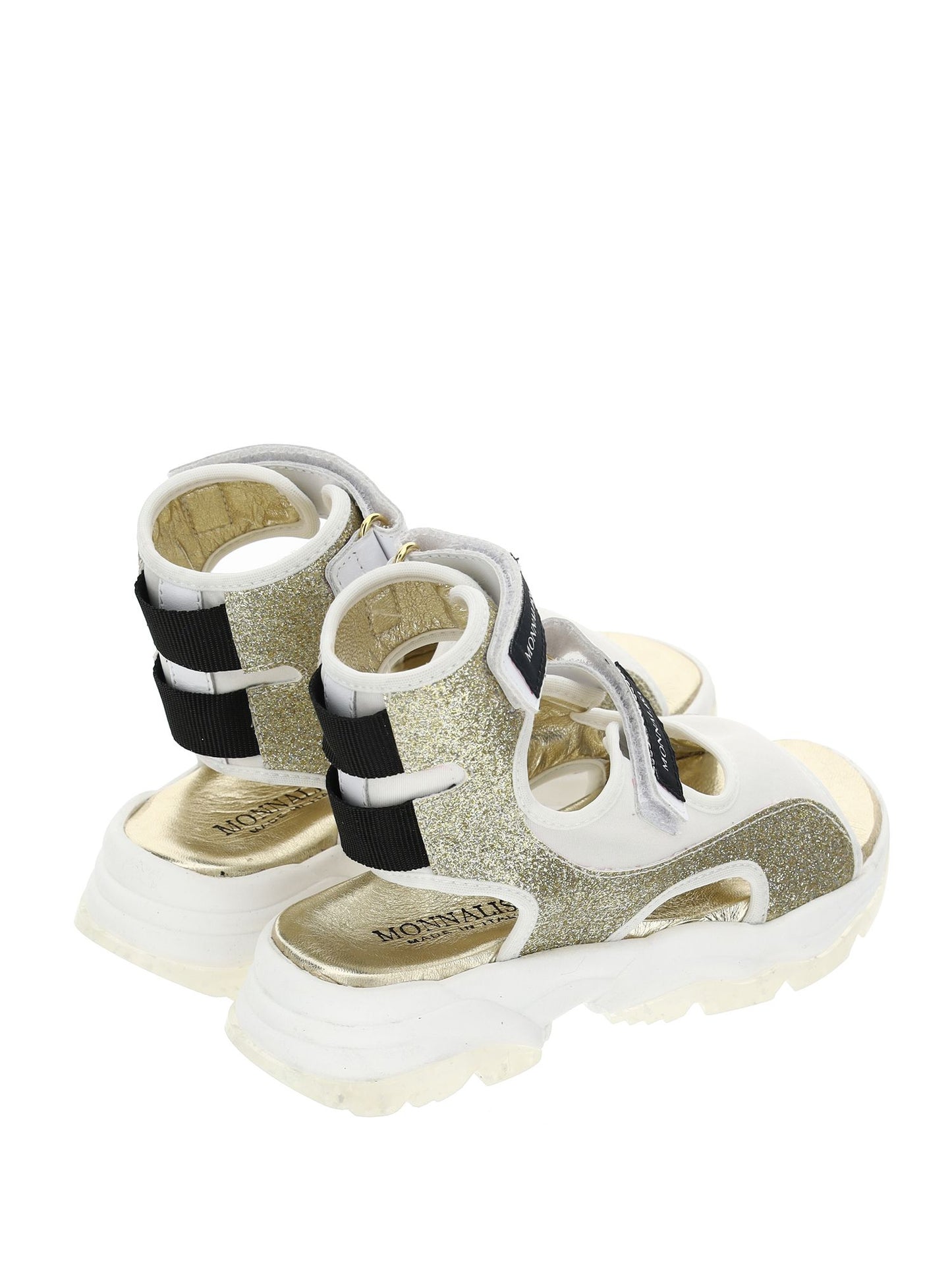 Fashion track glitter nappa sandals