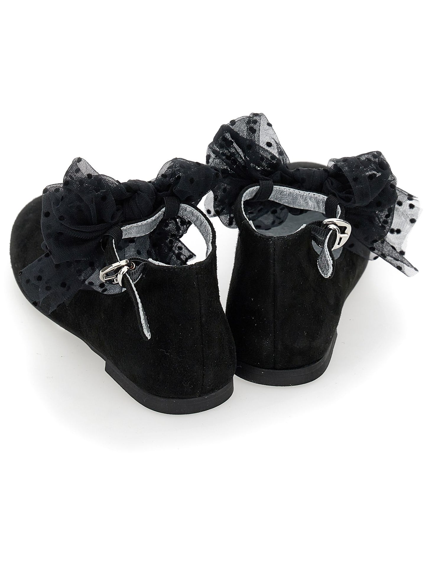 Suede ballerinas with bow