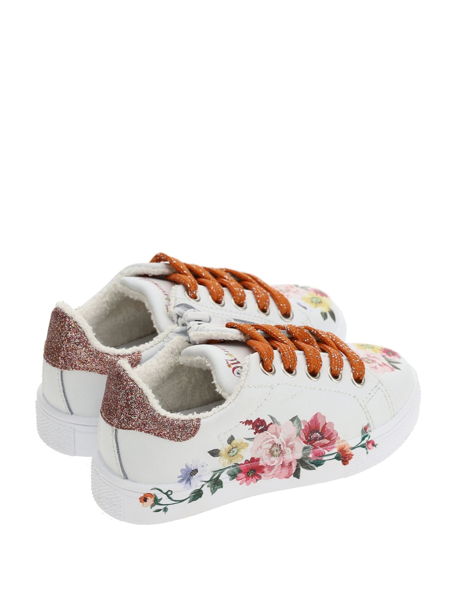 Sneakers leather flowers ramage