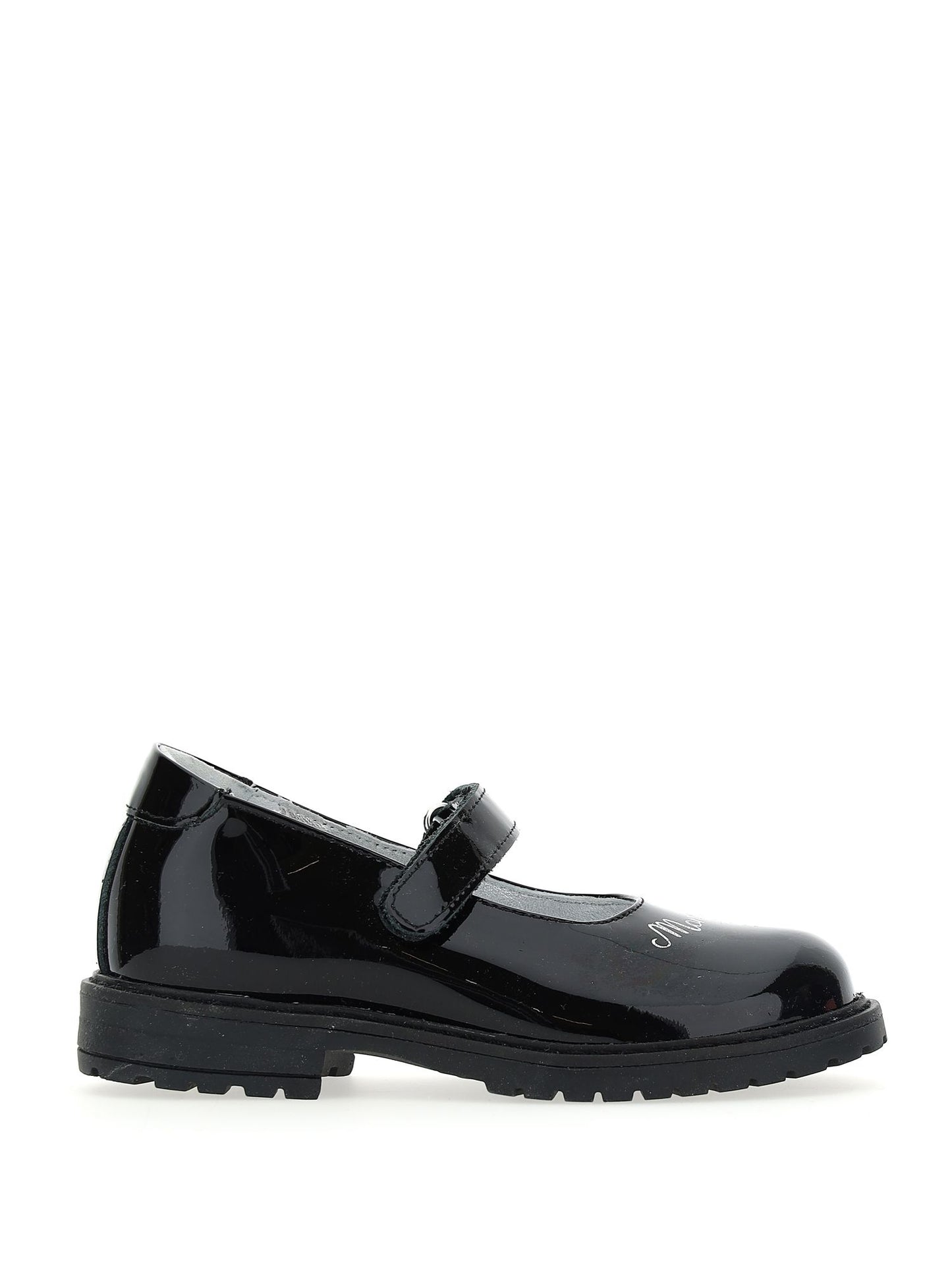 Glossy patent leather ballerinas with logo