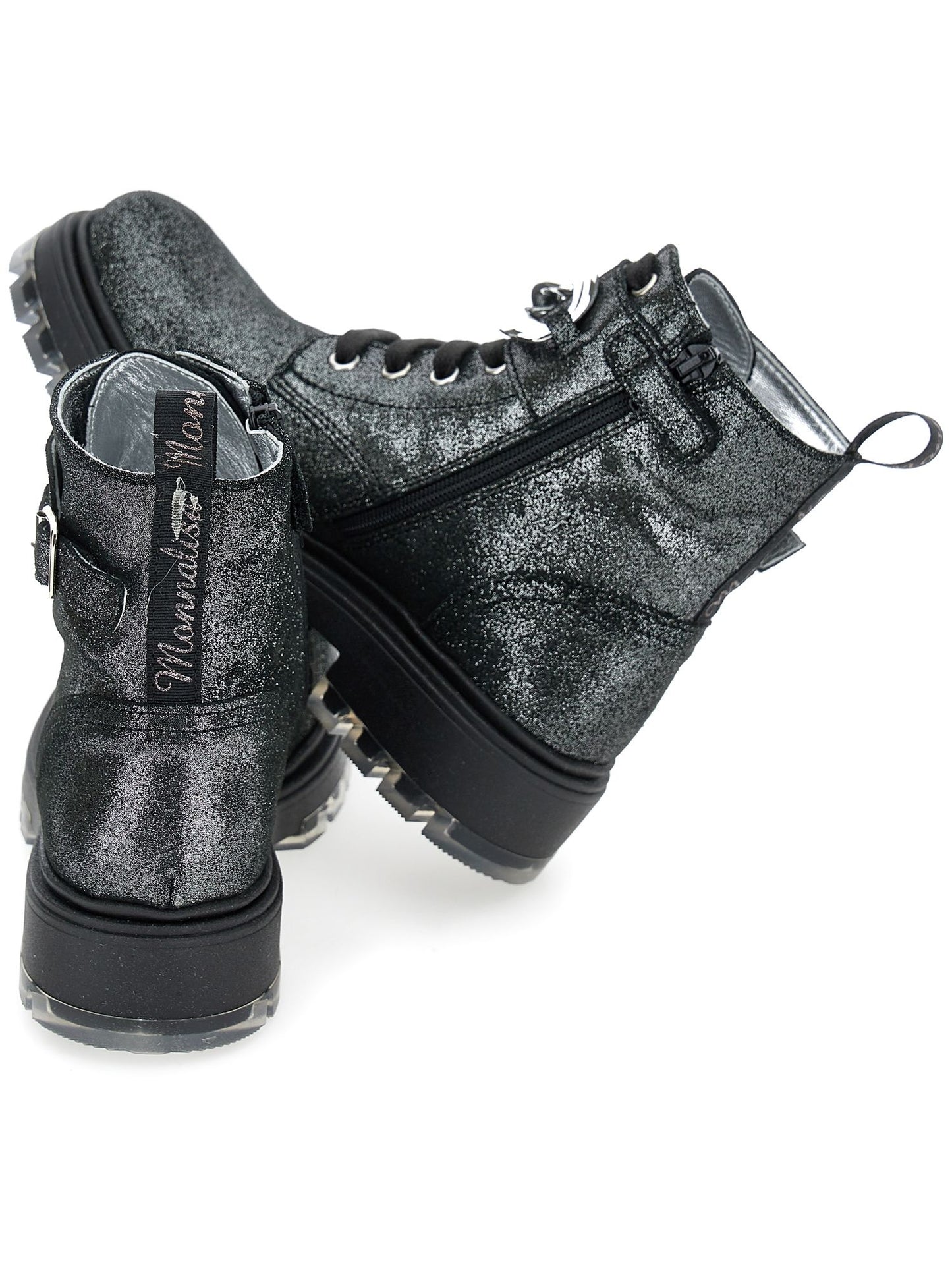 Glitter suede amphibians