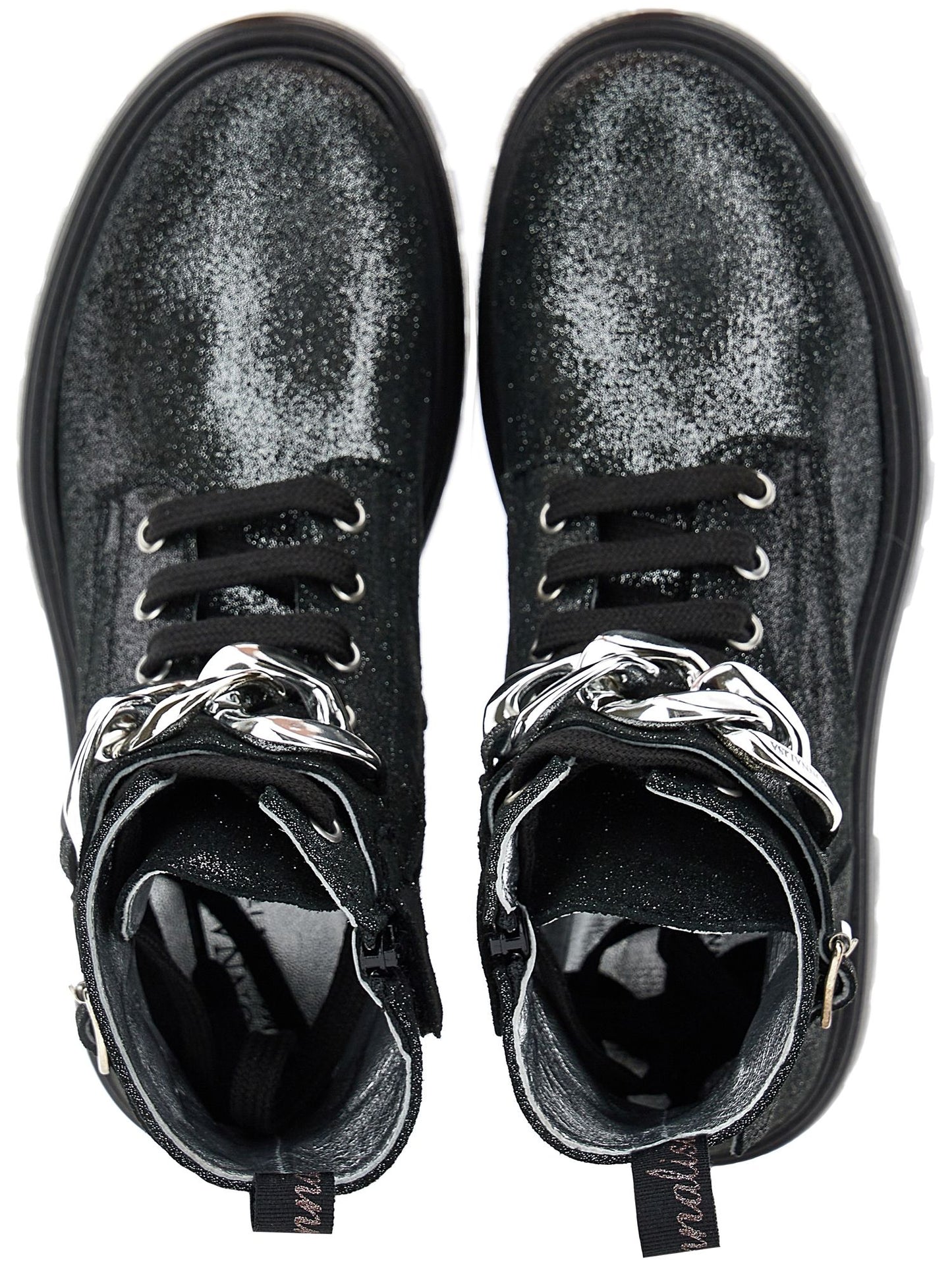 Glitter suede amphibians