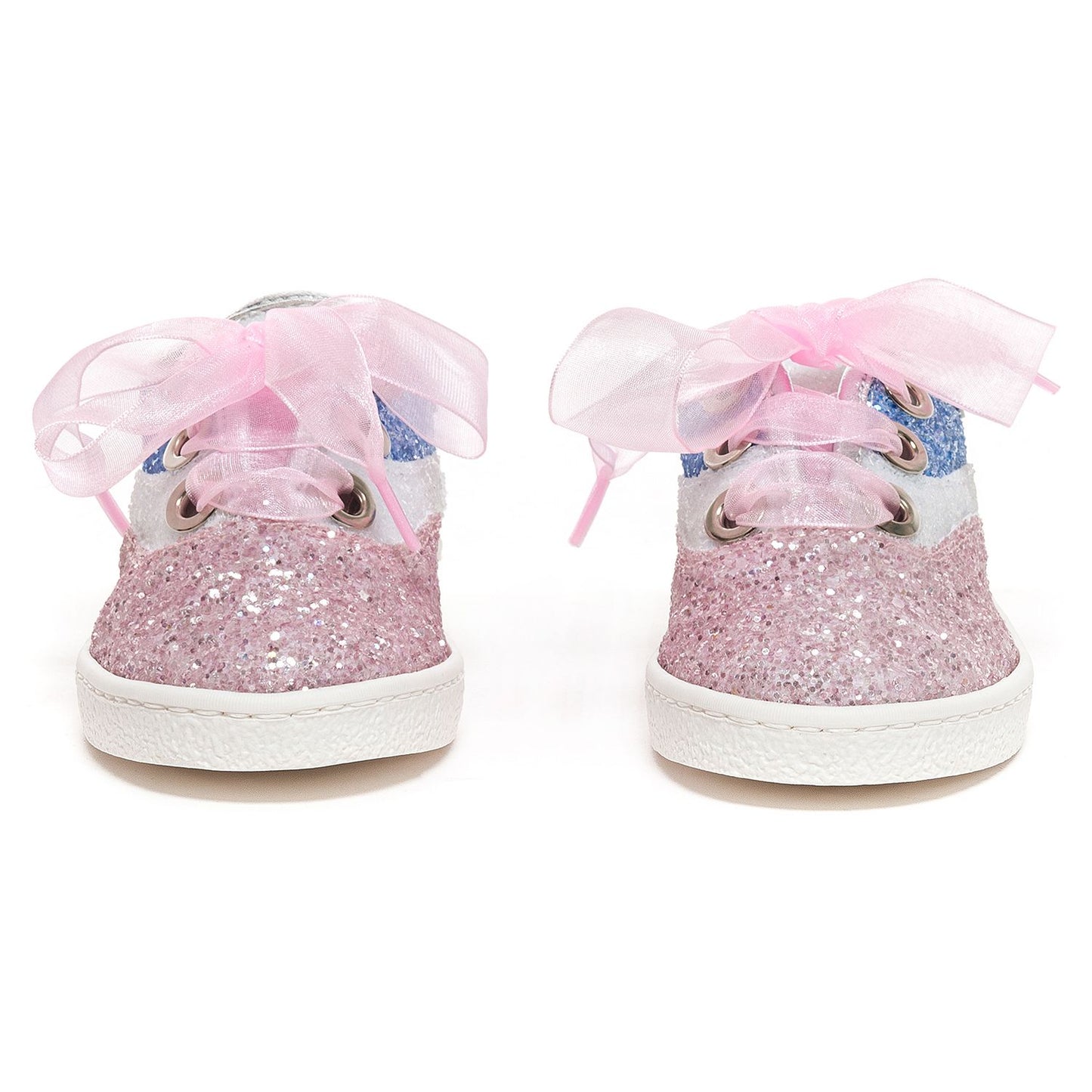 Two-tone glitter sneakers