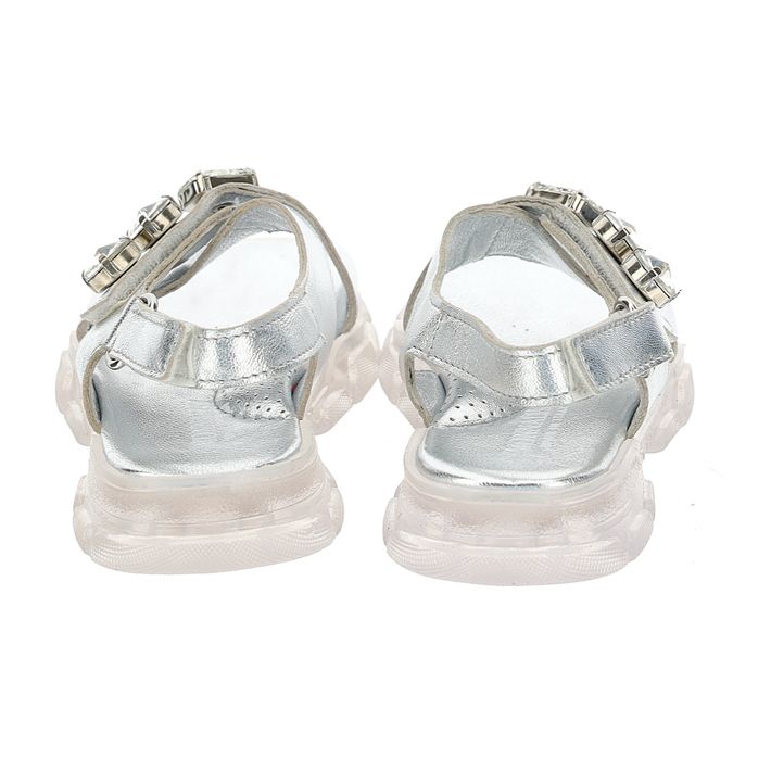 Laminated sandals with bezels