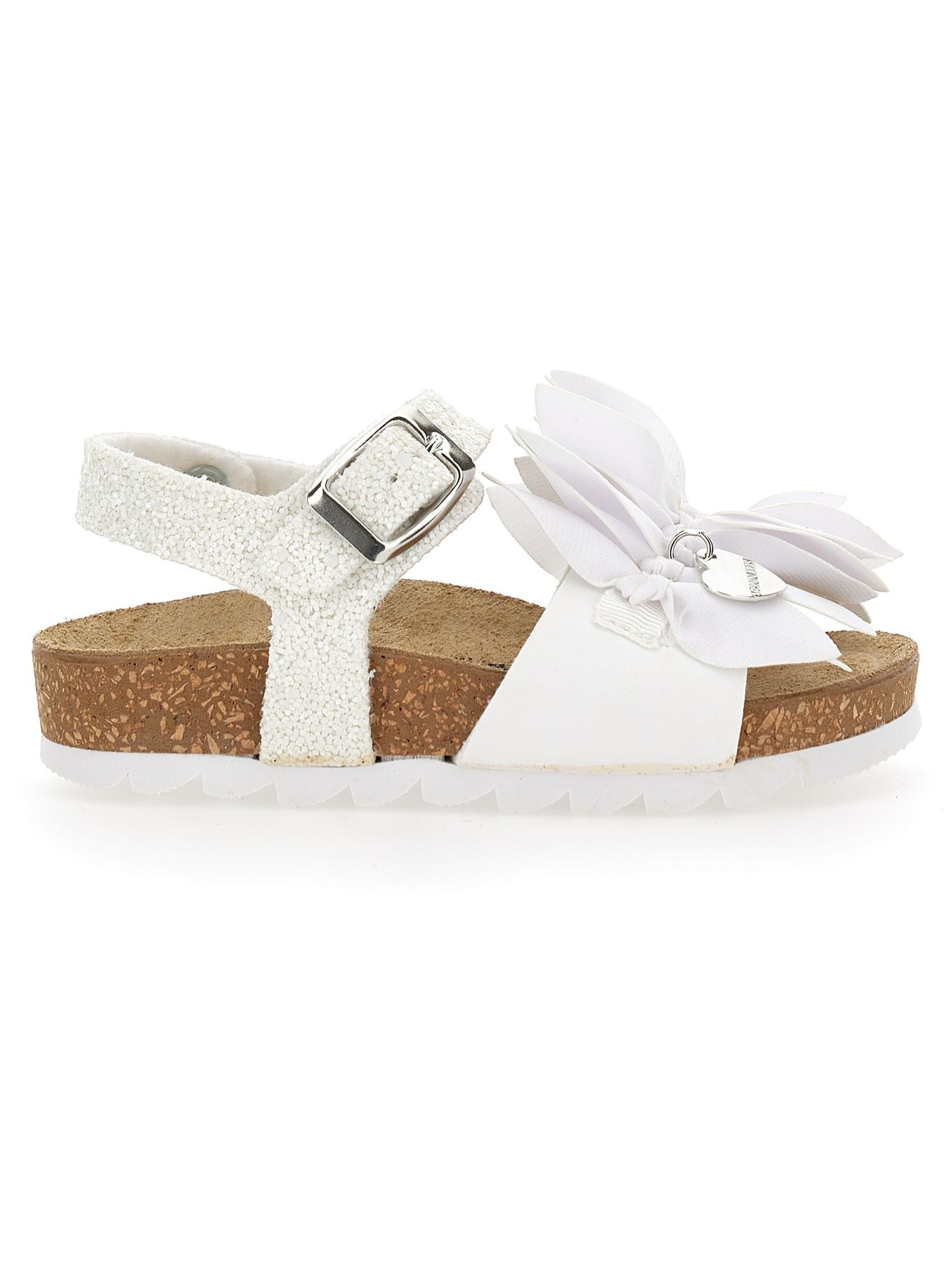 Glitter sandals with flowers