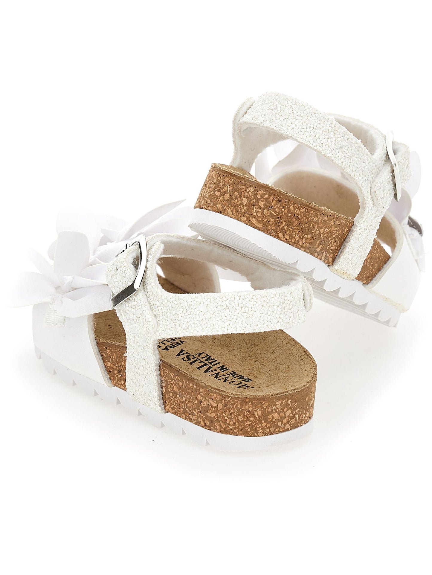 Glitter sandals with flowers