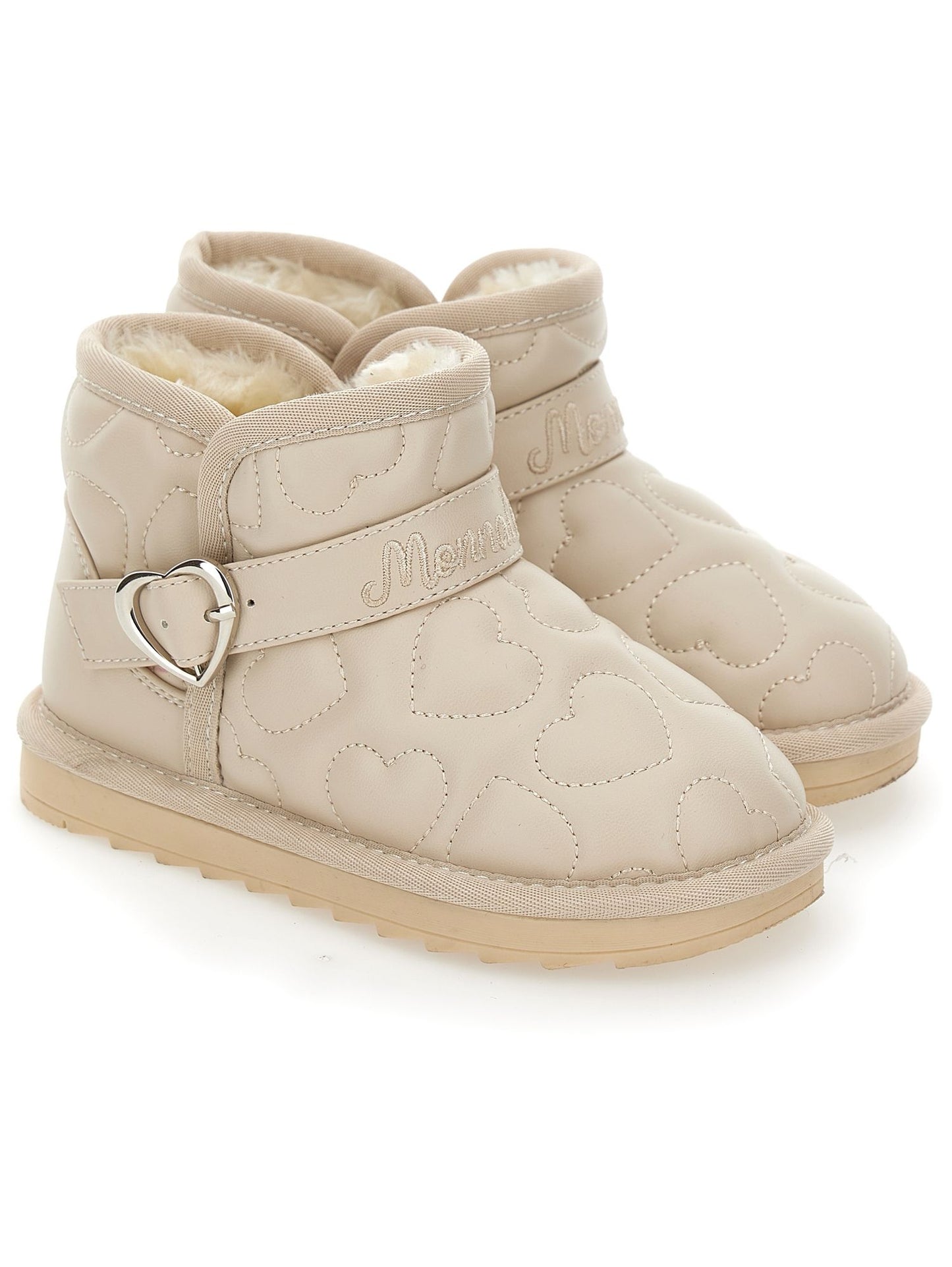 Heart quilted ankle boots
