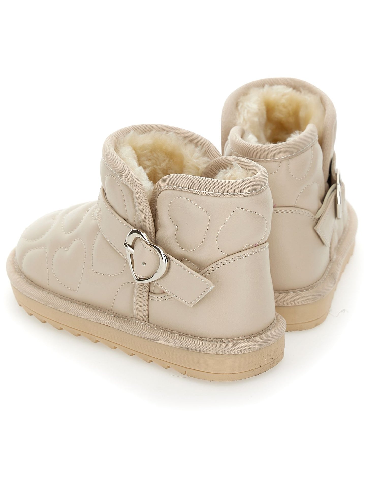 Heart quilted ankle boots