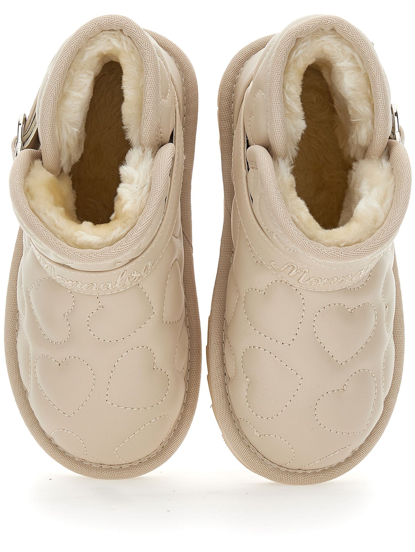Heart quilted ankle boots