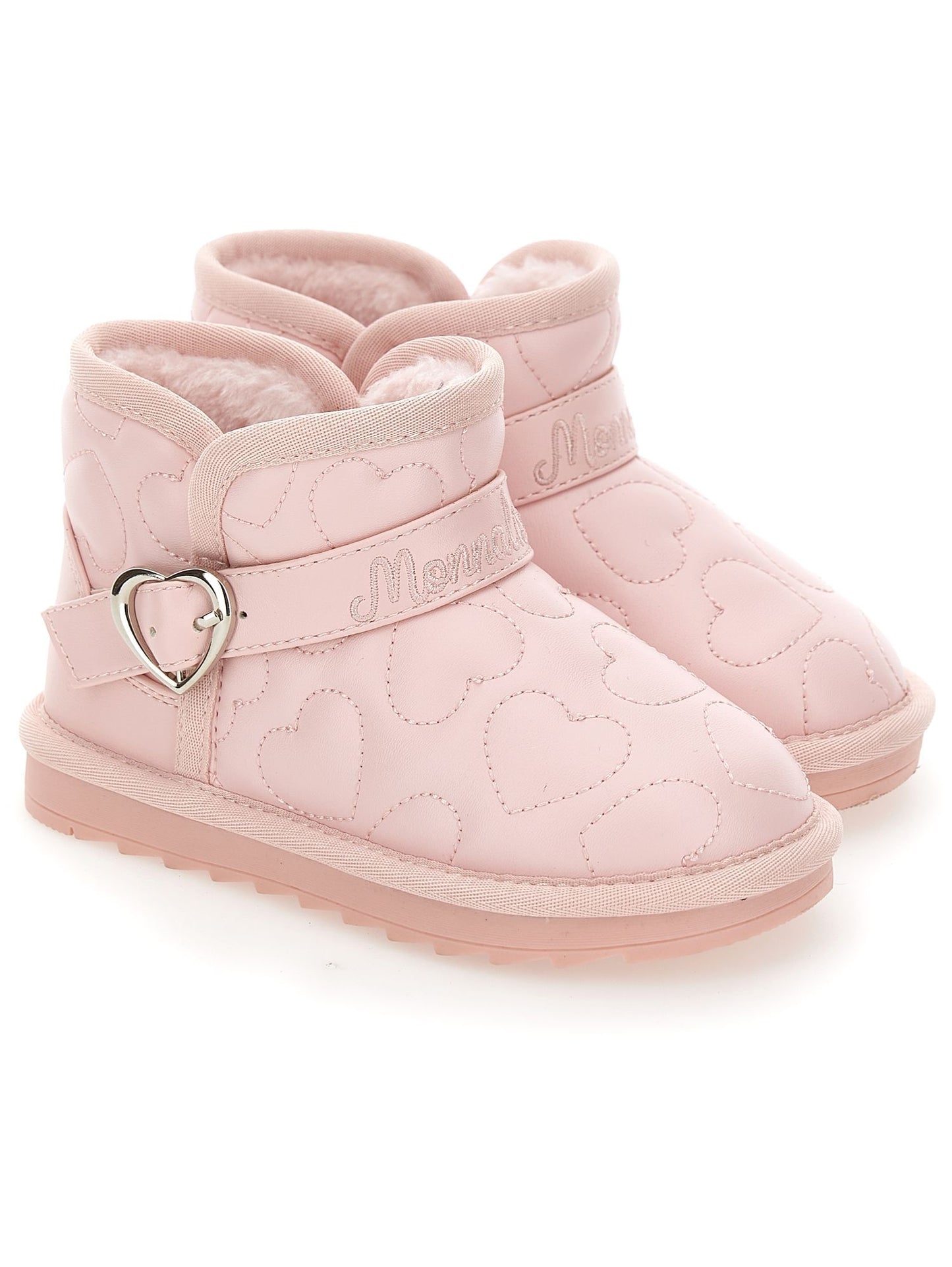Heart quilted ankle boots