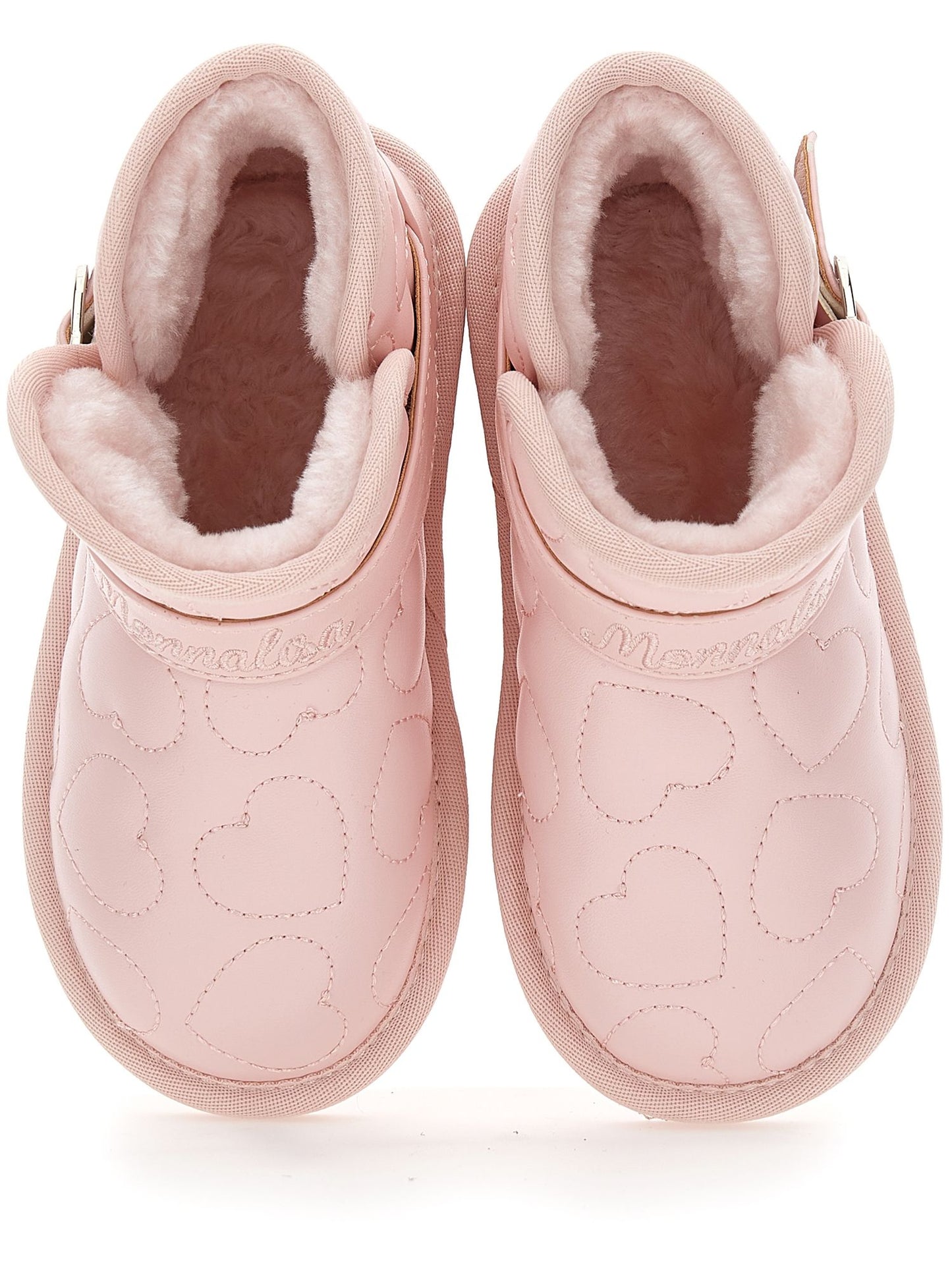 Heart quilted ankle boots